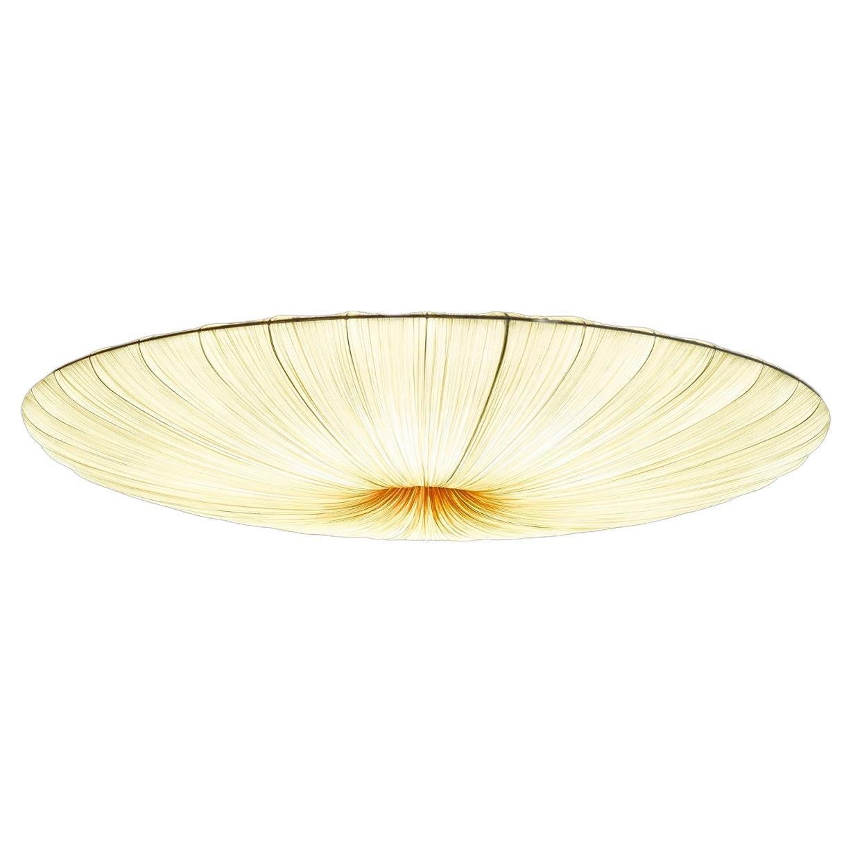 Lampada a sospensione "Stand By" in seta e metallo 95 in / 240 cm