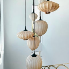 Silk over Metal "Suuria Son" Pendant Lamp by Aqua Creations
