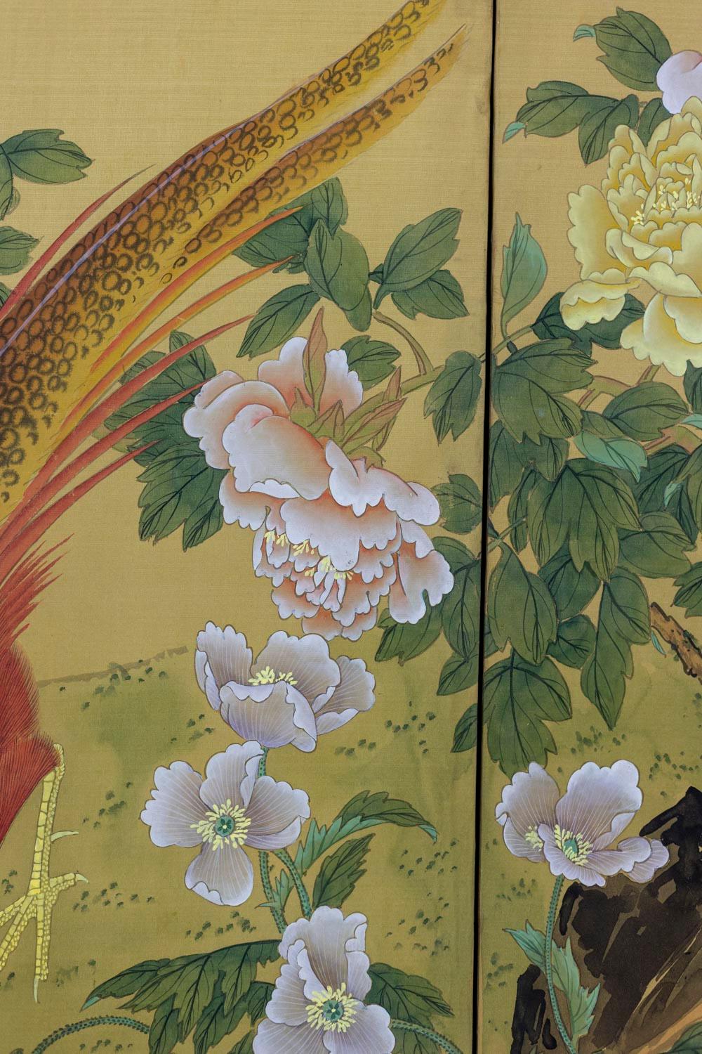 japanese silk paintings 1950