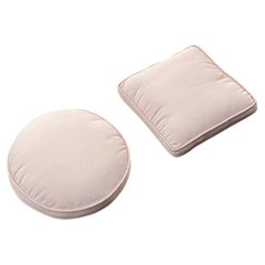 Vintage Silk Pale Pink Round and Square Throw Pillows - a Pair