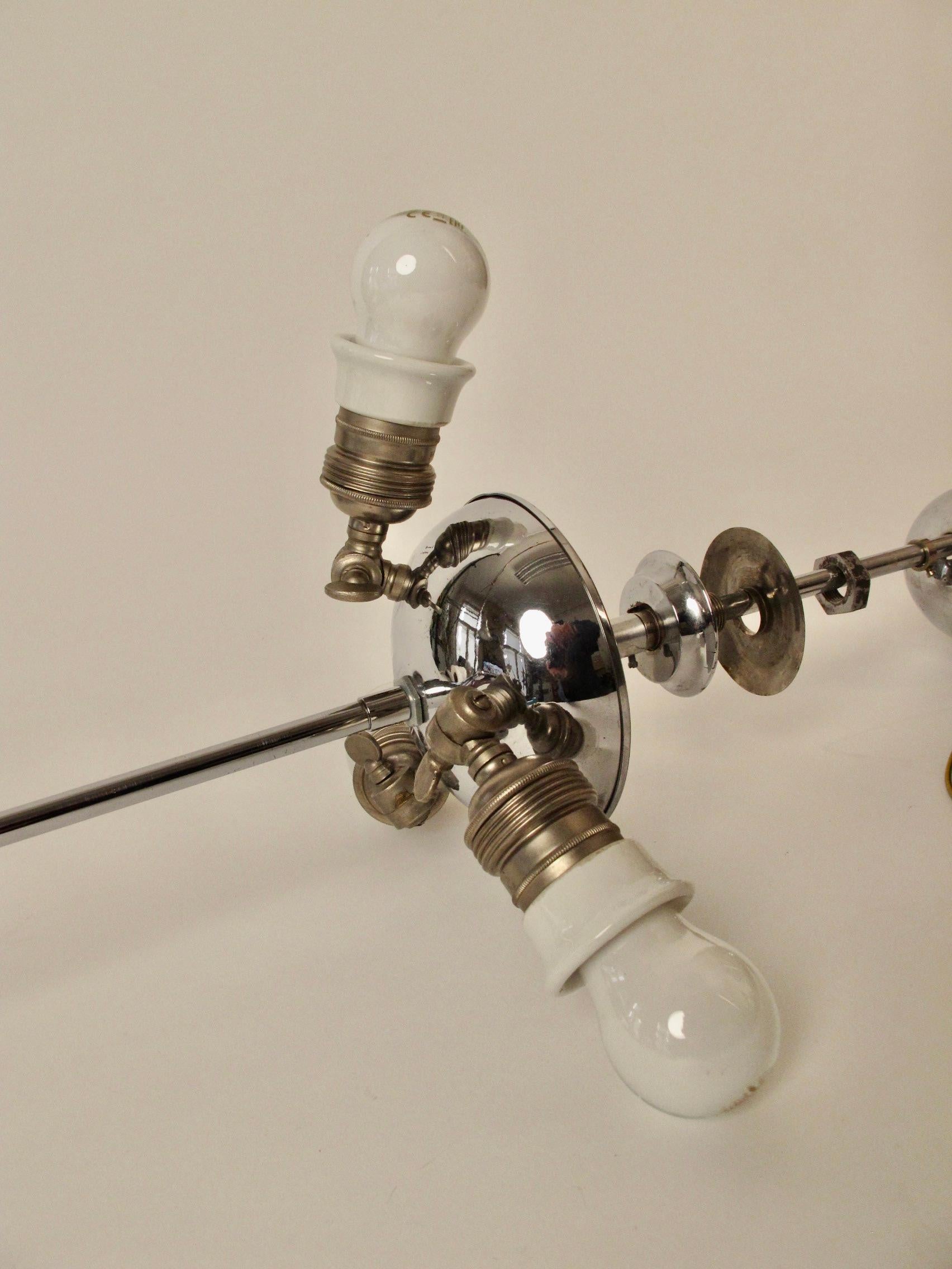 Lampada a sospensione in seta degli anni '30, Austria in vendita 10