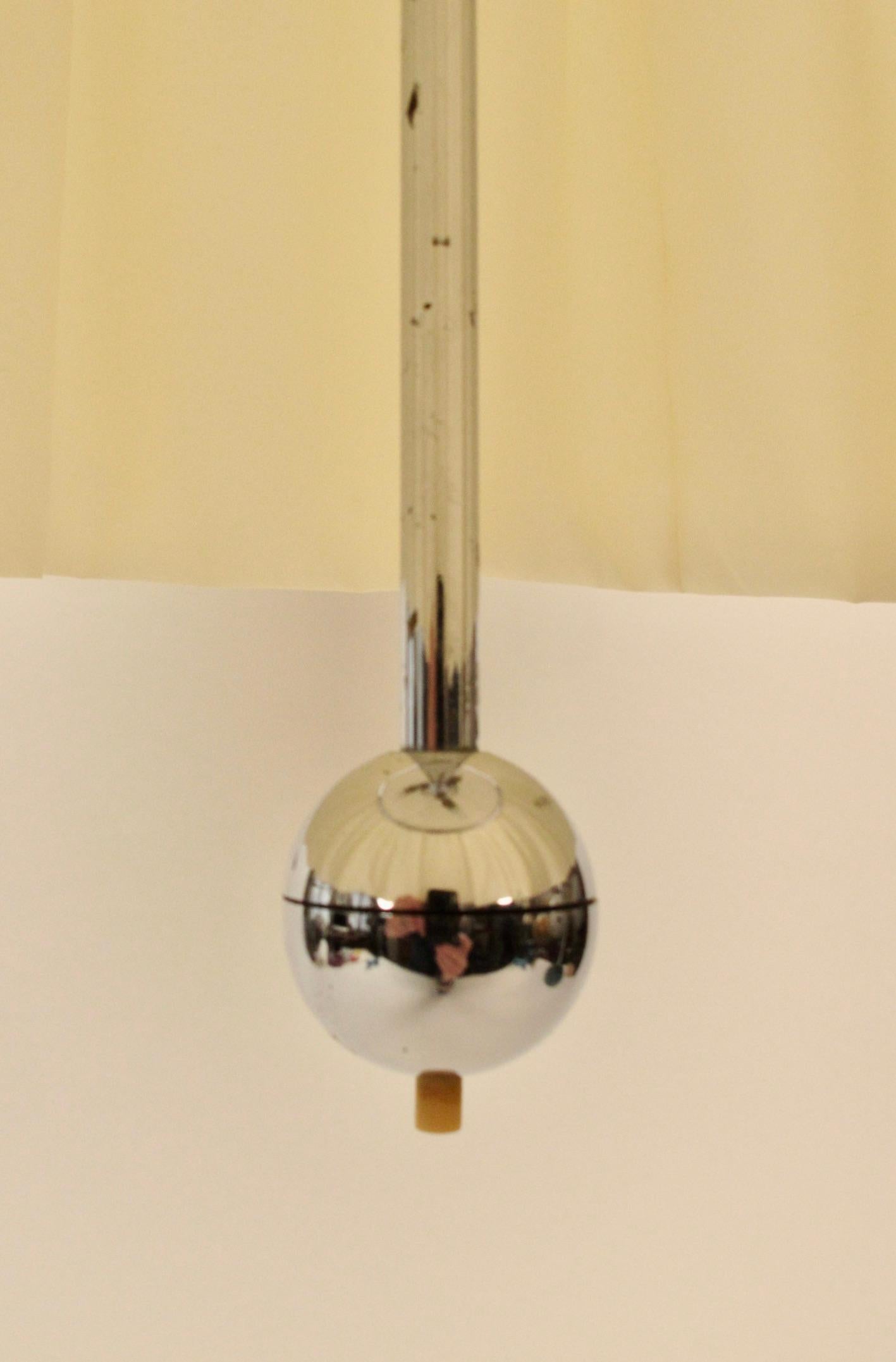 Metallo Lampada a sospensione in seta degli anni '30, Austria in vendita