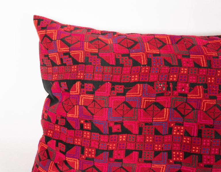 Silk Pillow Case Made from a Middle Eastern Bedouin Dress For Sale at