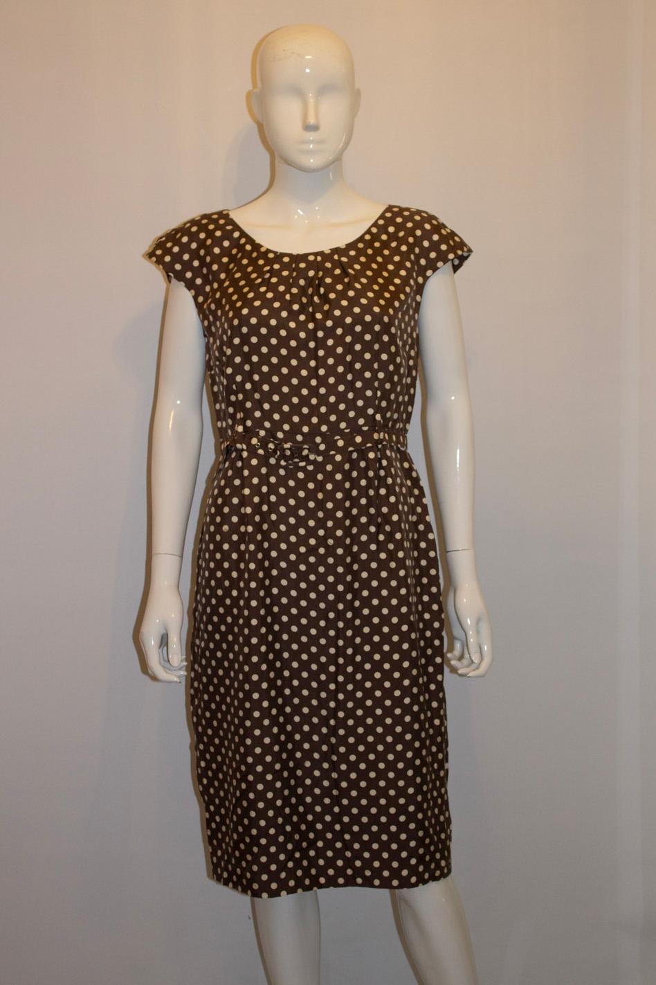 Women's or Men's Silk Polka dot dress by Marilyn Moore For Sale