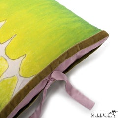 Silk Print Throw Pillow Multi Spear Green