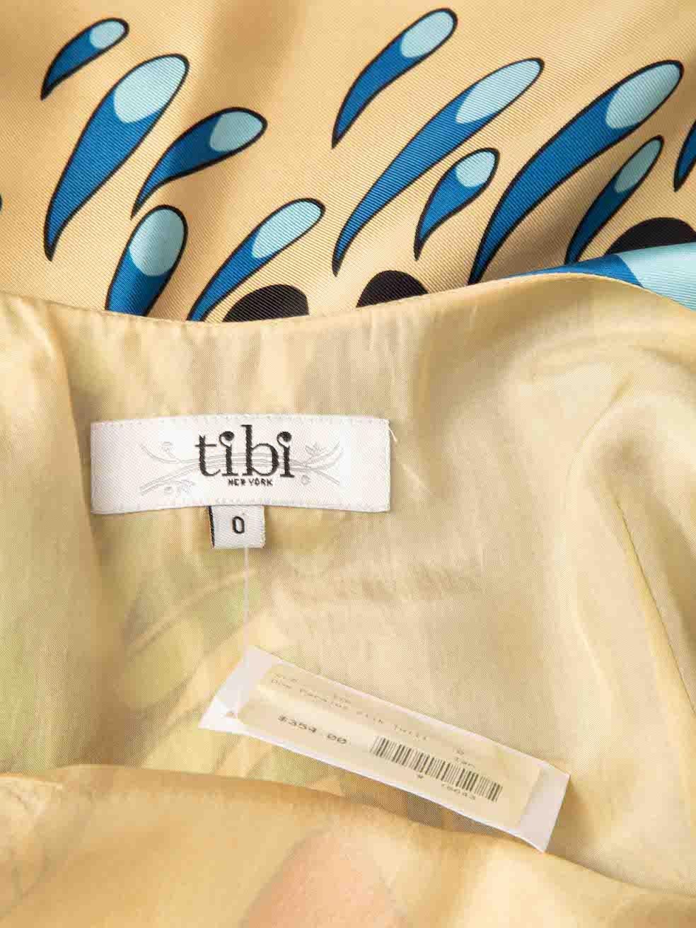 Women's Tibi Silk Printed Blouse Size XXS For Sale