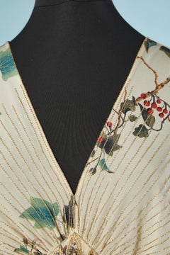 Silk printed blouse with beaded work Roberto Cavalli