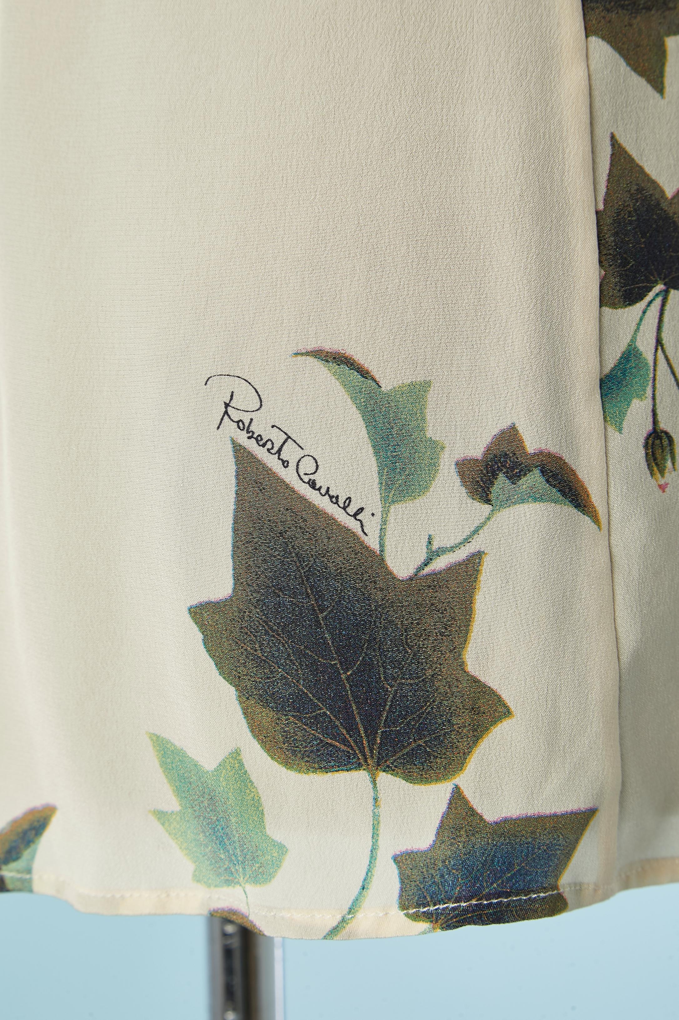 Silk printed blouse with beaded work Roberto Cavalli For Sale 3