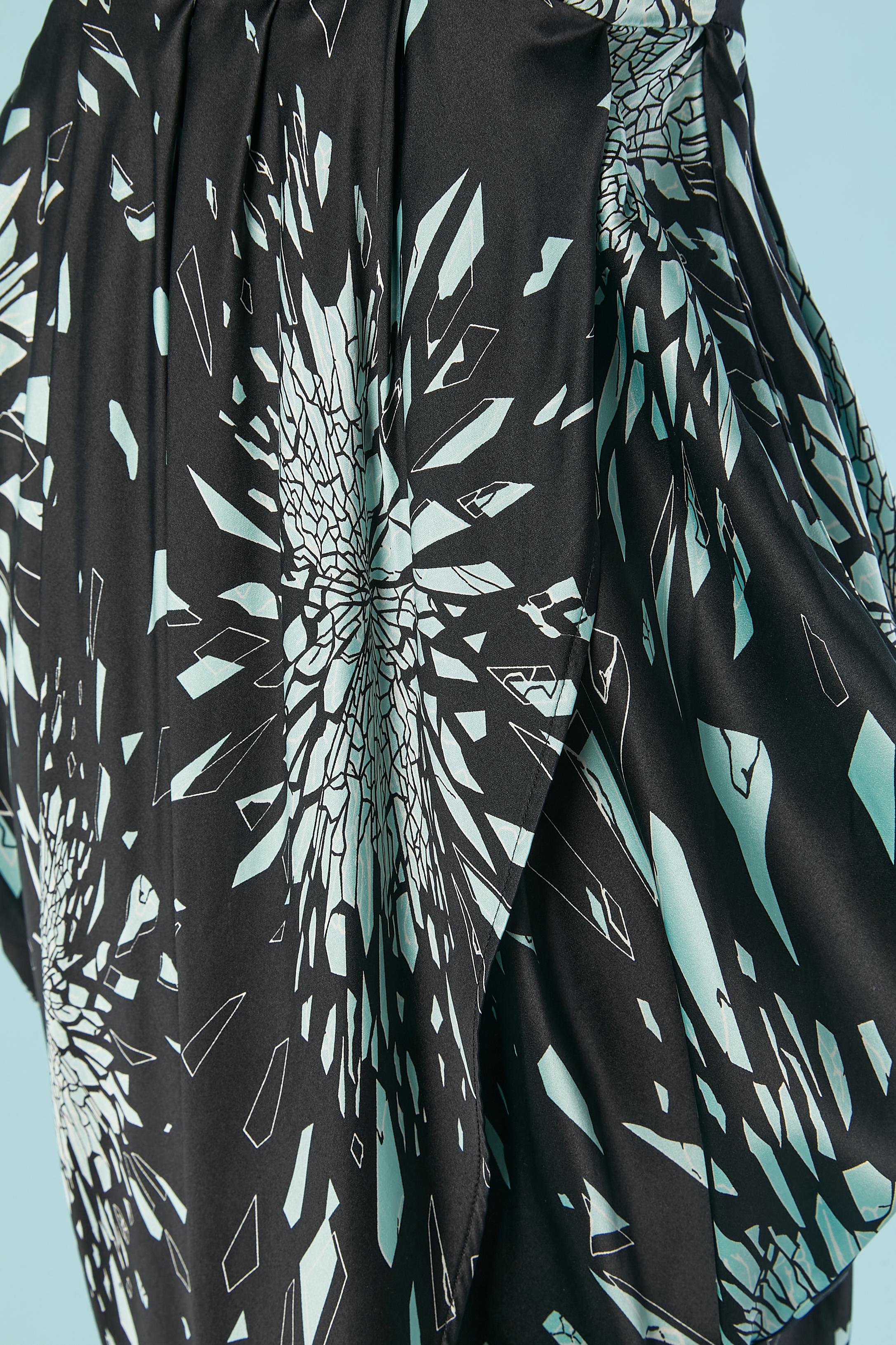 Nero Abito da cocktail bustier in seta stampata Alexander McQueen in vendita