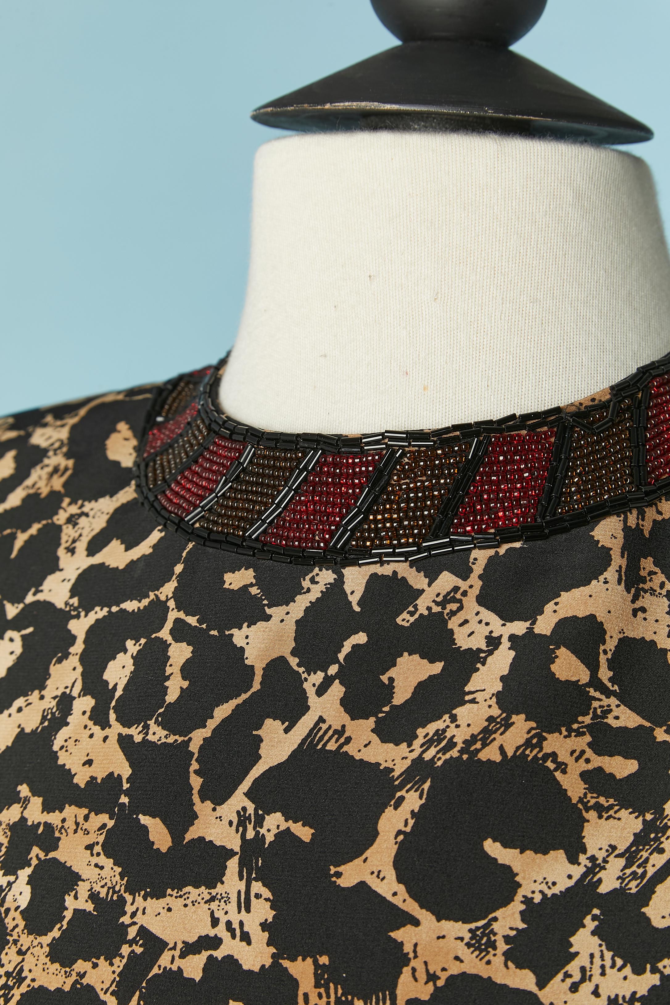 Vestido de cóctel de seda estampada y pedrería  VESTIDO BILL BLASS Negro en venta