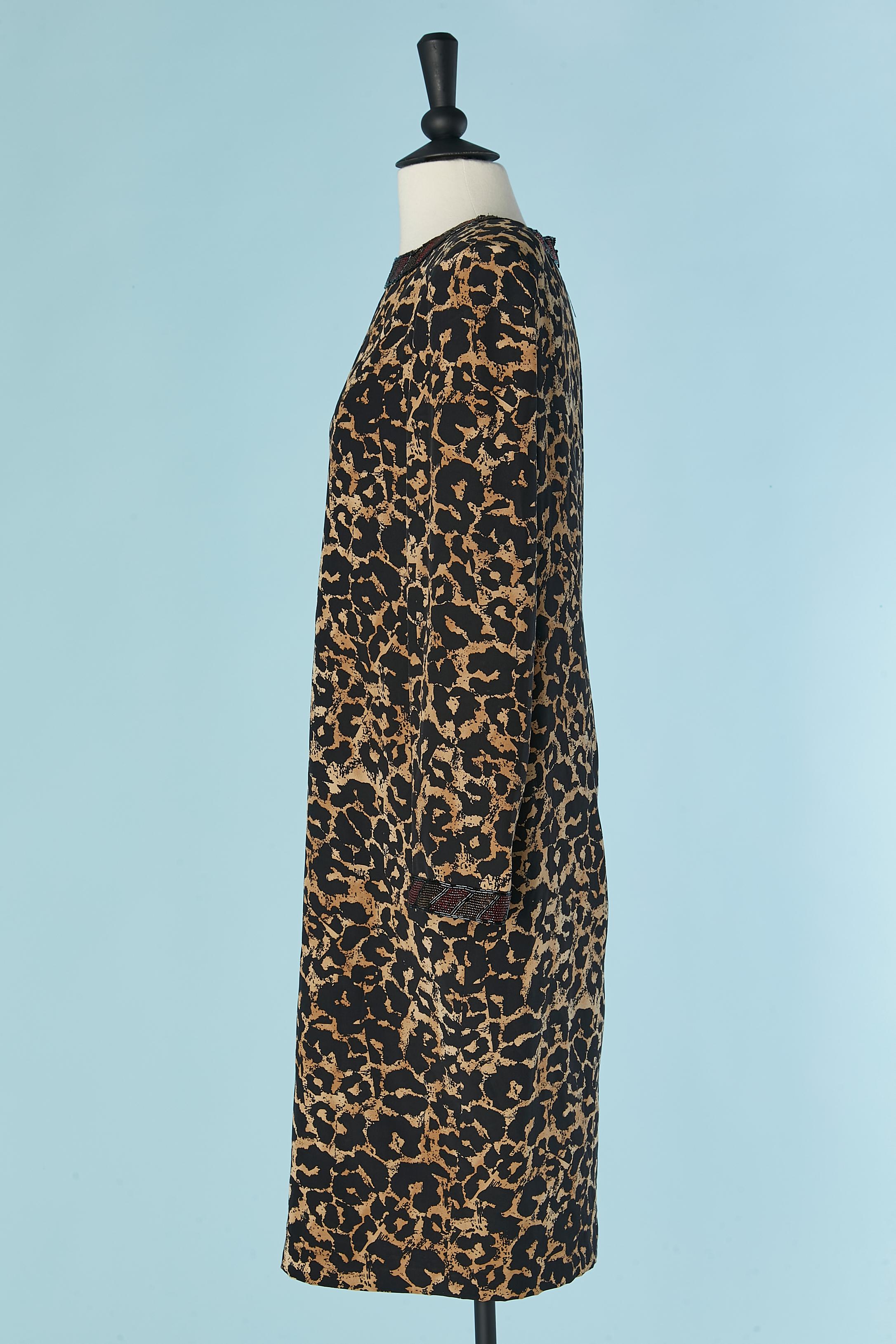 De las mujeres Vestido de cóctel de seda estampada y pedrería  VESTIDO BILL BLASS en venta