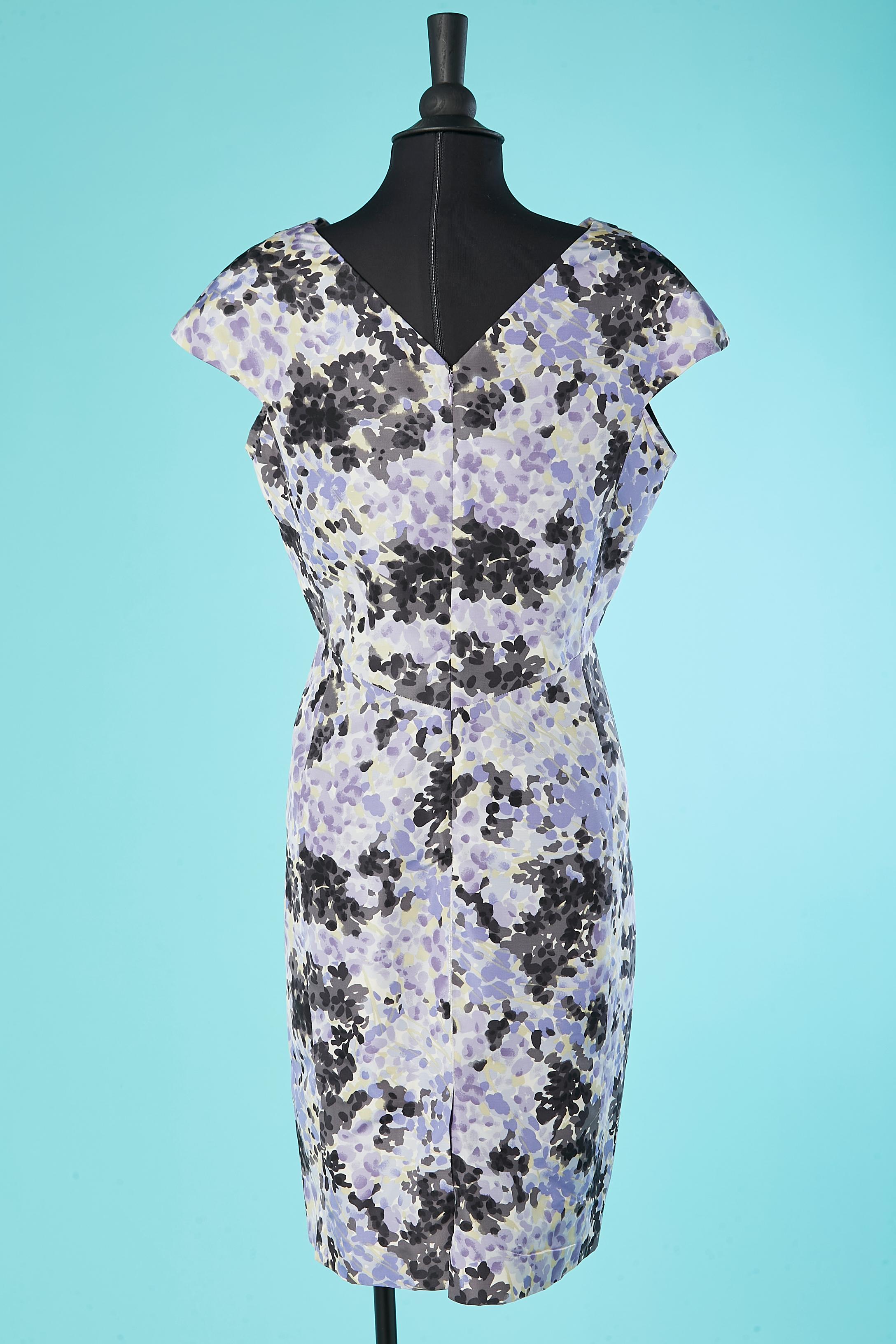 Silk printed cocktail dress Christian Dior For Sale 1