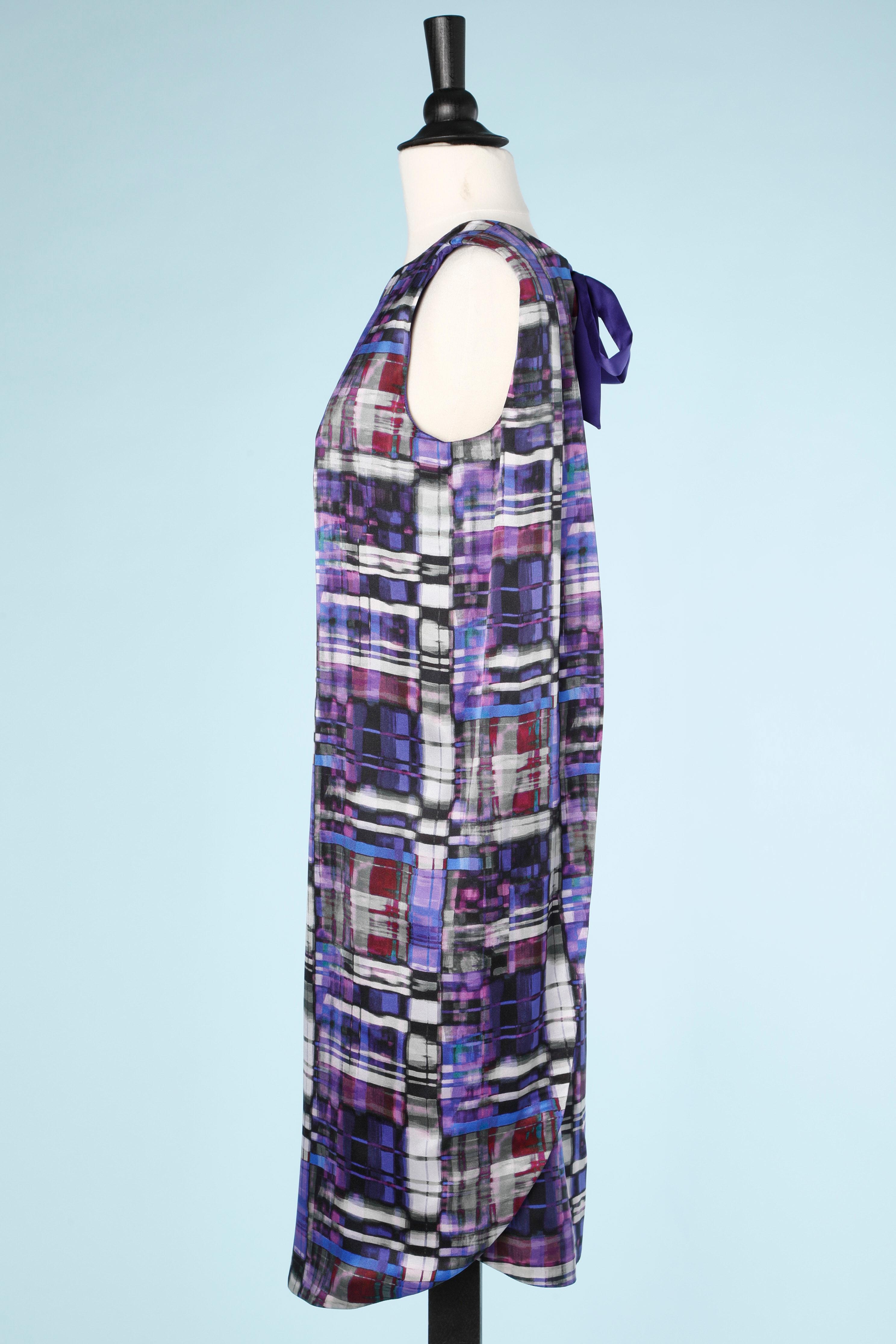 Gray Silk printed dress Armani Collezioni For Sale