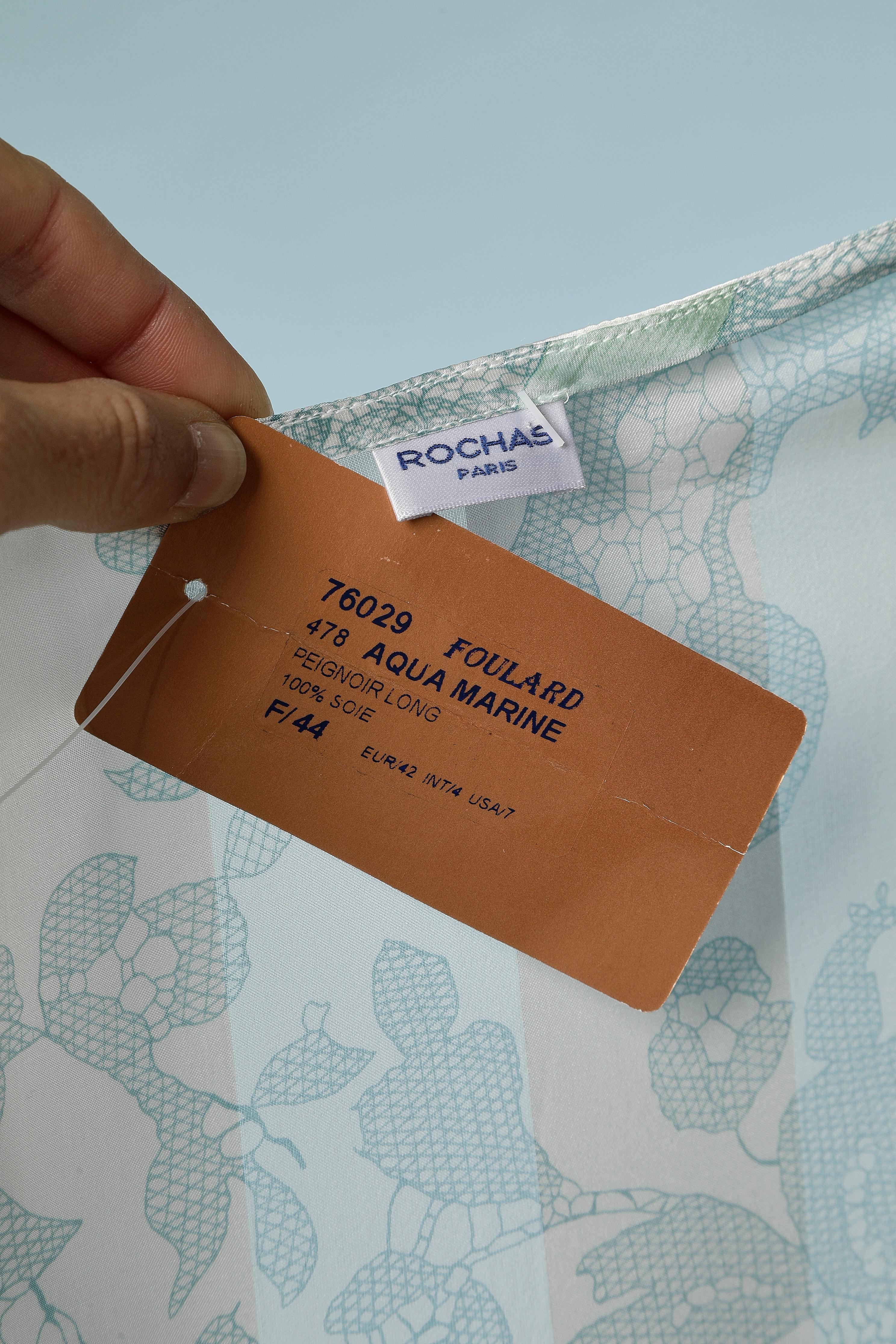 Robe en mousseline de soie jacquard imprimée avec ceinture lingerie Rochas NEUVE avec étiquette  en vente 2