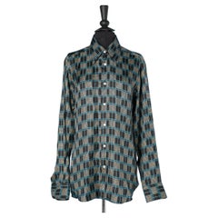 Silk printed shirt Yves Saint Laurent Paris