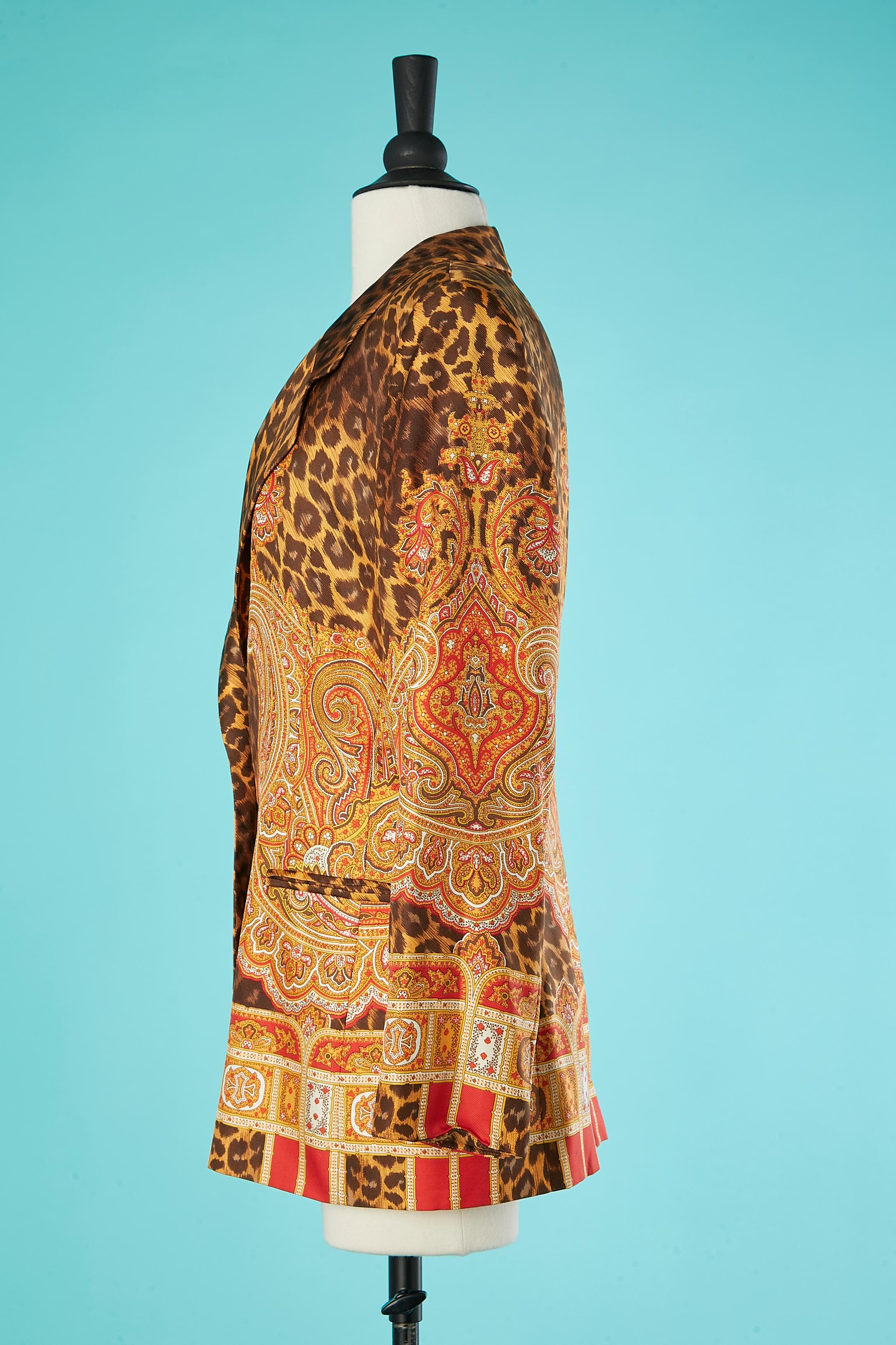Women's Silk printed single-breasted jacket Escada Margaretha Ley For Sale