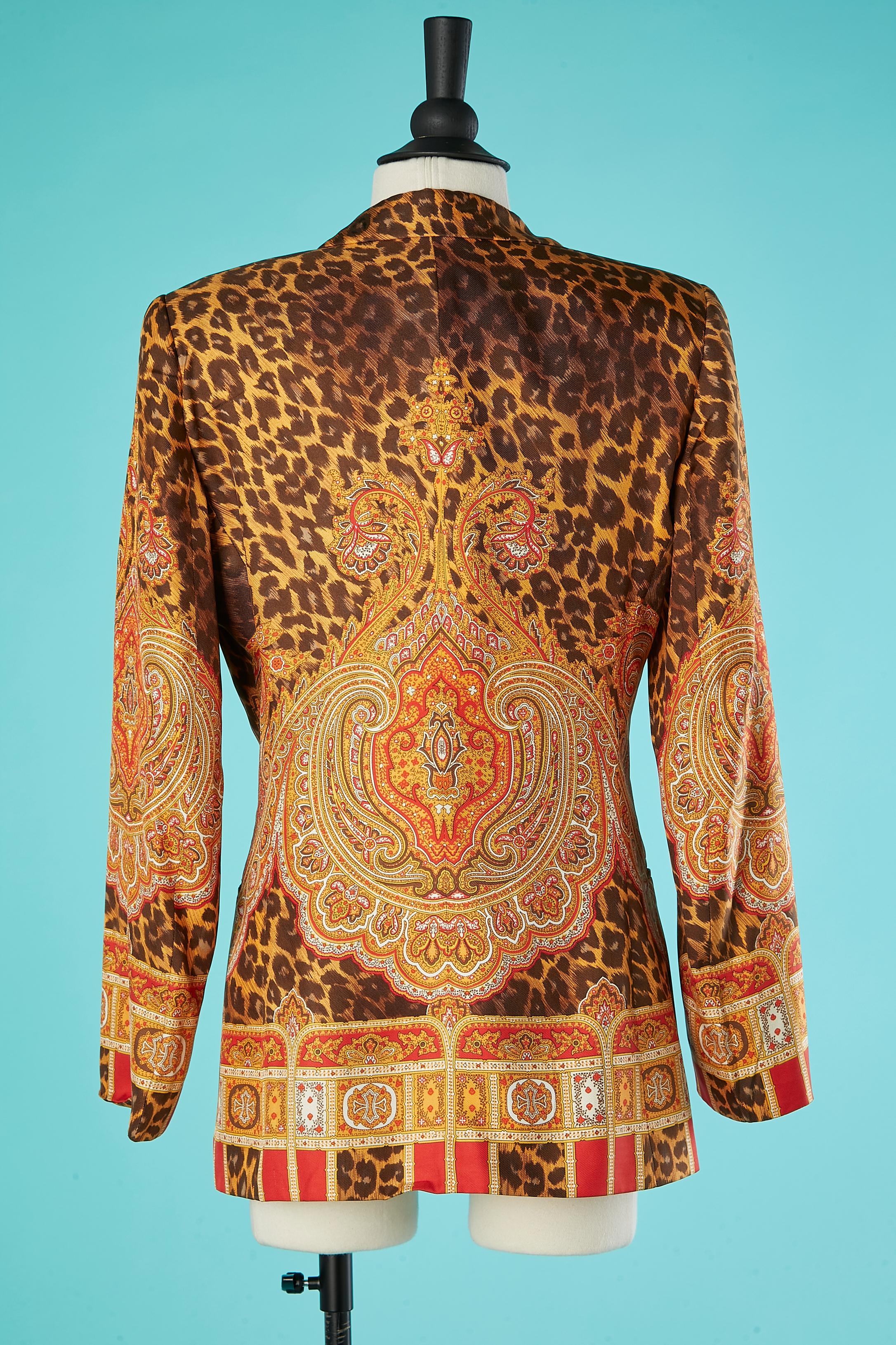 Silk printed single-breasted jacket Escada Margaretha Ley  For Sale 1