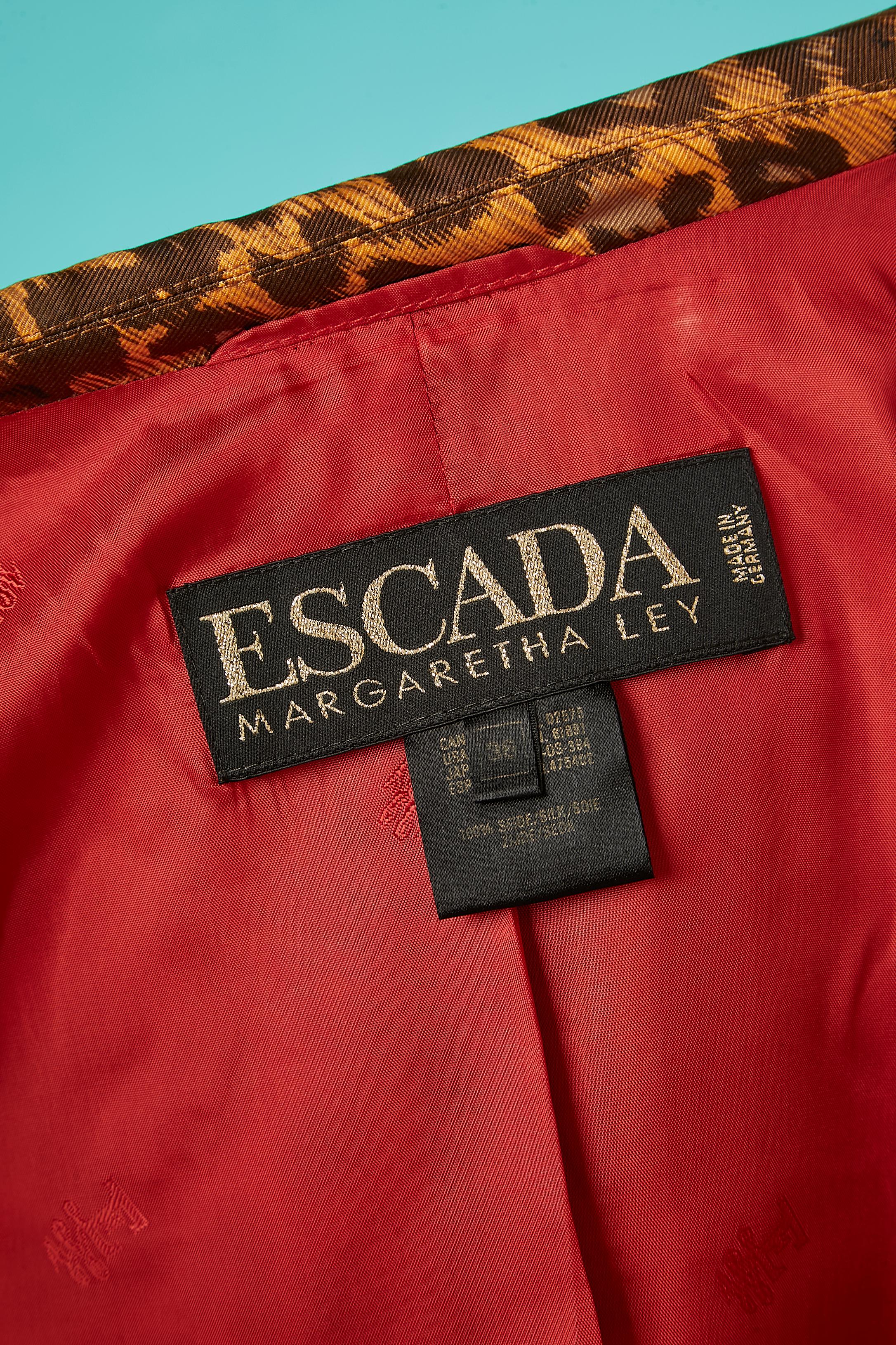 Silk printed single-breasted jacket Escada Margaretha Ley For Sale 2