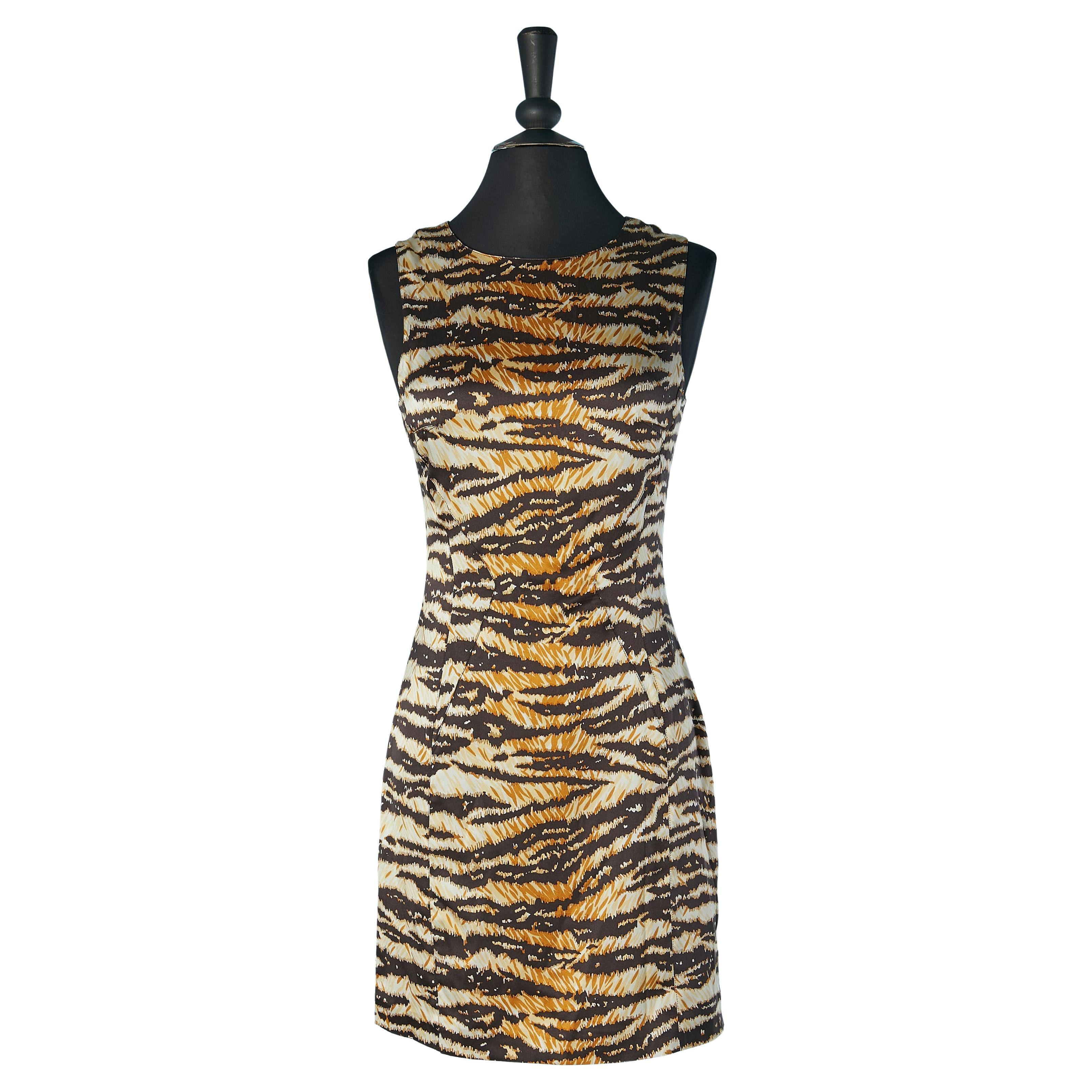 Silk printed sleeveless dress D&G Dolce Gabbana For Sale