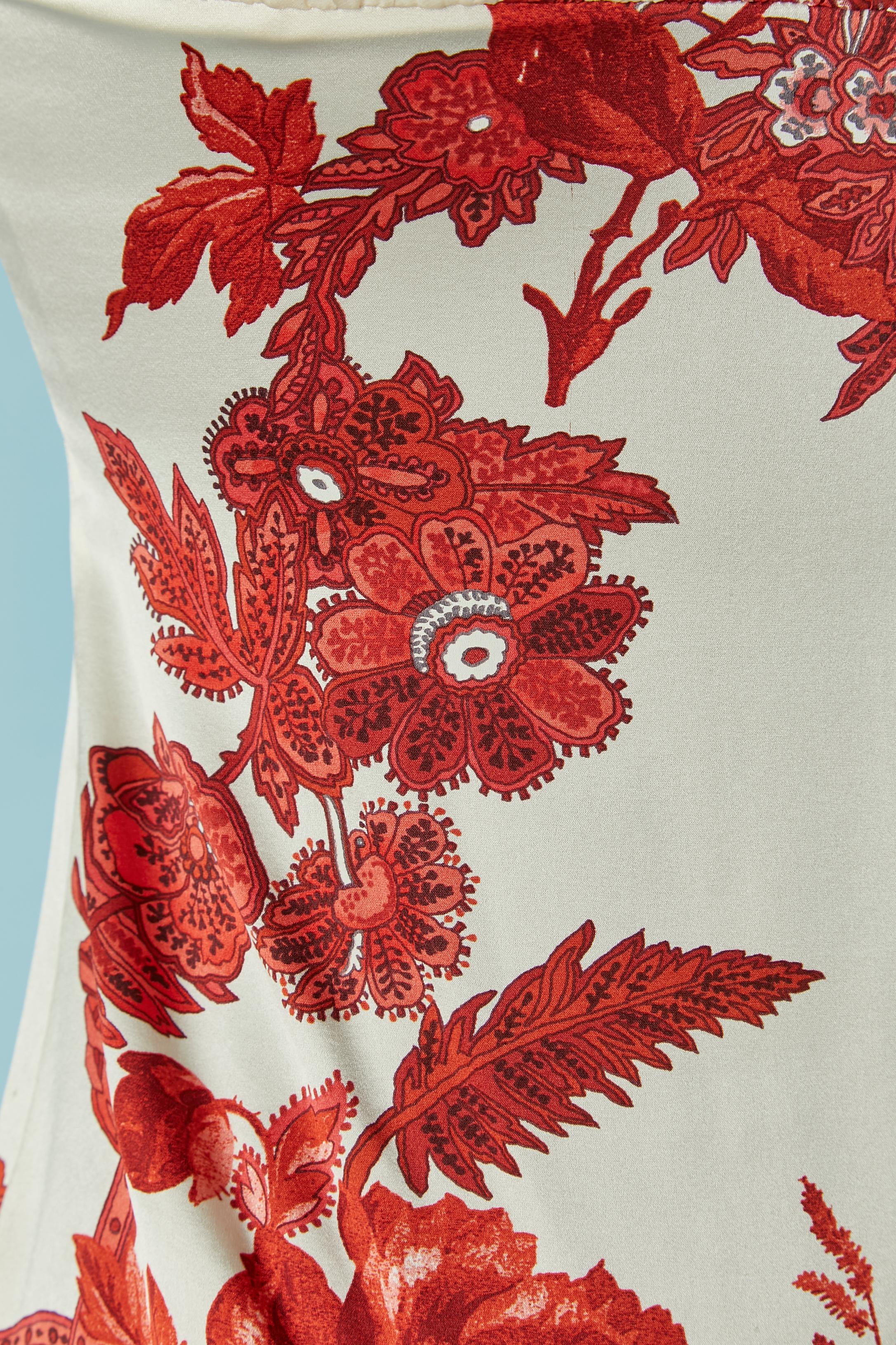 Silk printed sleeveless top with gather and ruffles Roberto Cavalli New In New Condition For Sale In Saint-Ouen-Sur-Seine, FR