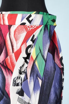 Silk printed wrap skirt Gianni Versace