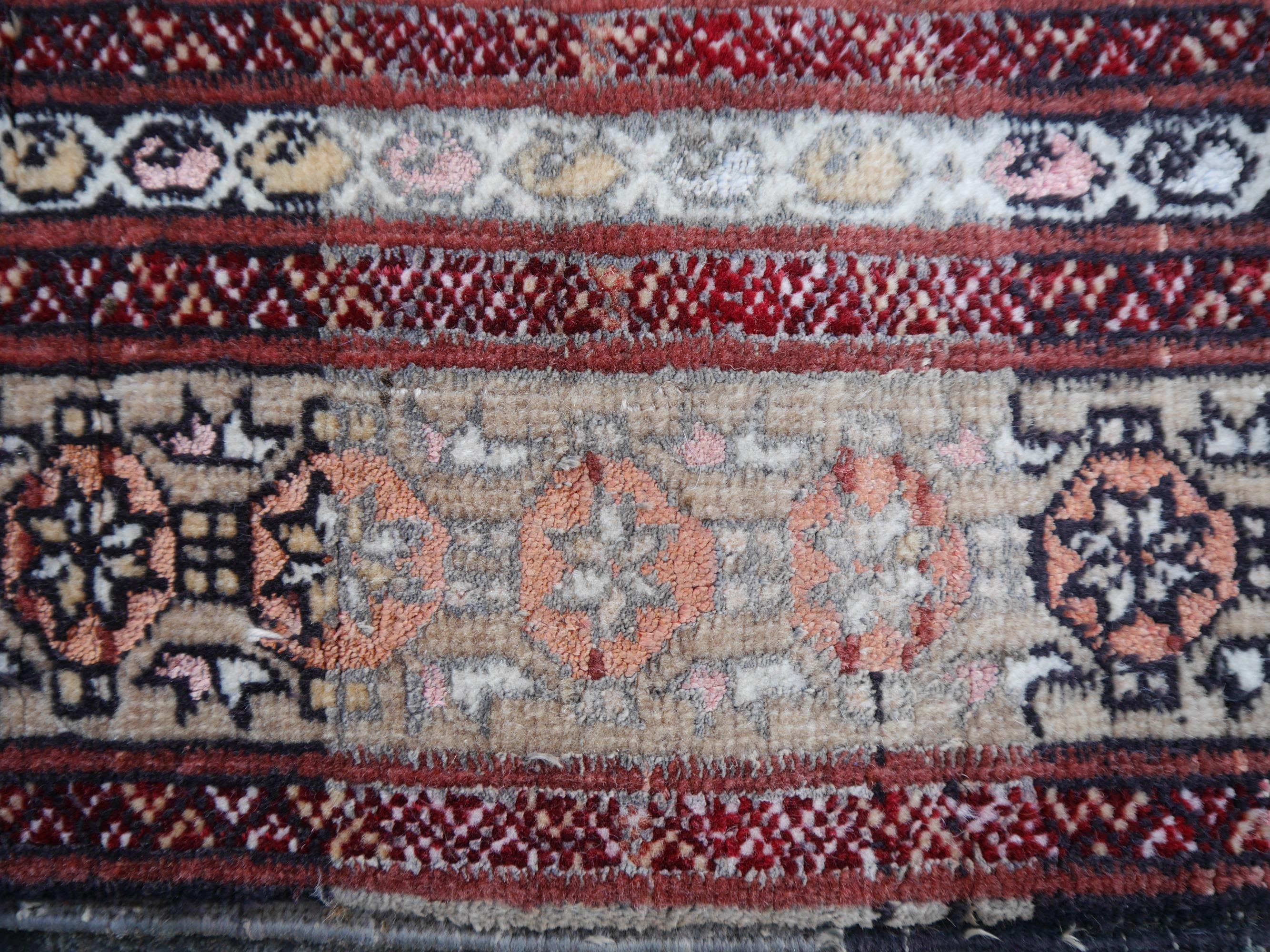 Part Silk Rug Hatchlou Engsi Tribal Vintage Carpet from Afghan Turkoman Tribe In Good Condition In Lohr, Bavaria, DE