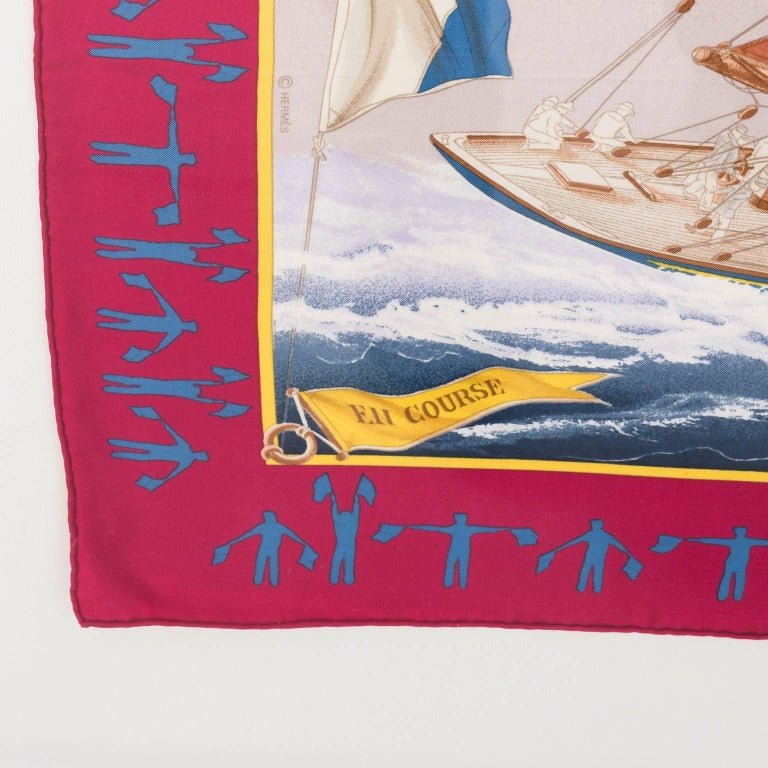 Silk Sailboat Scarf by Hermes at 1stDibs