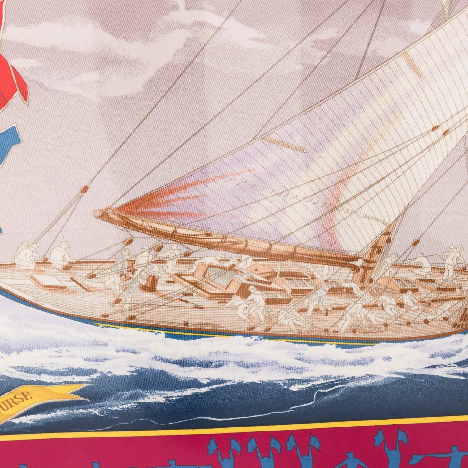 20ième siècle Écharpe de voile en soie d'Hermès