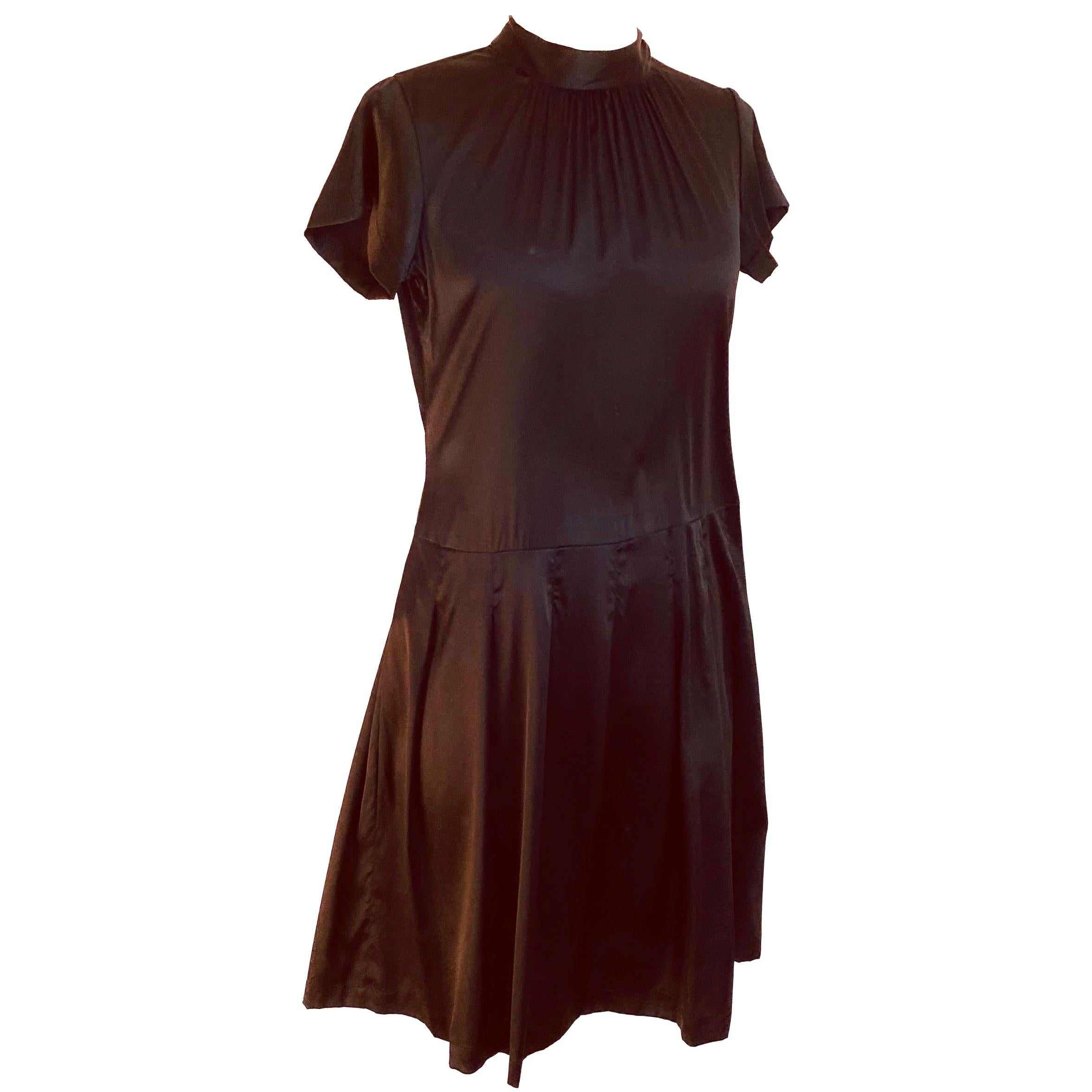 silk drop waist dress
