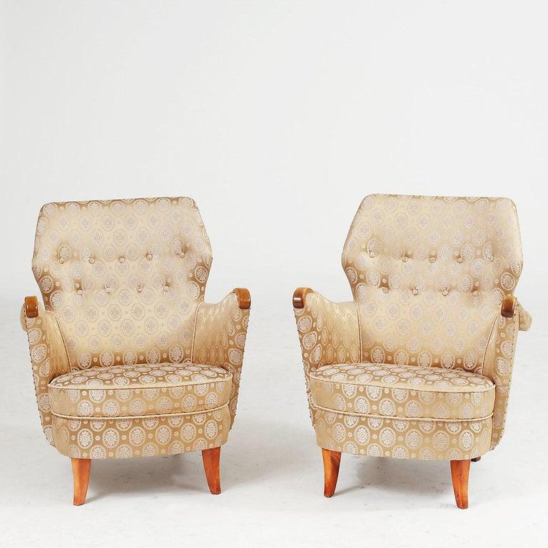 Mid-Century Modern Ensemble avec canapé et deux fauteuils en vente