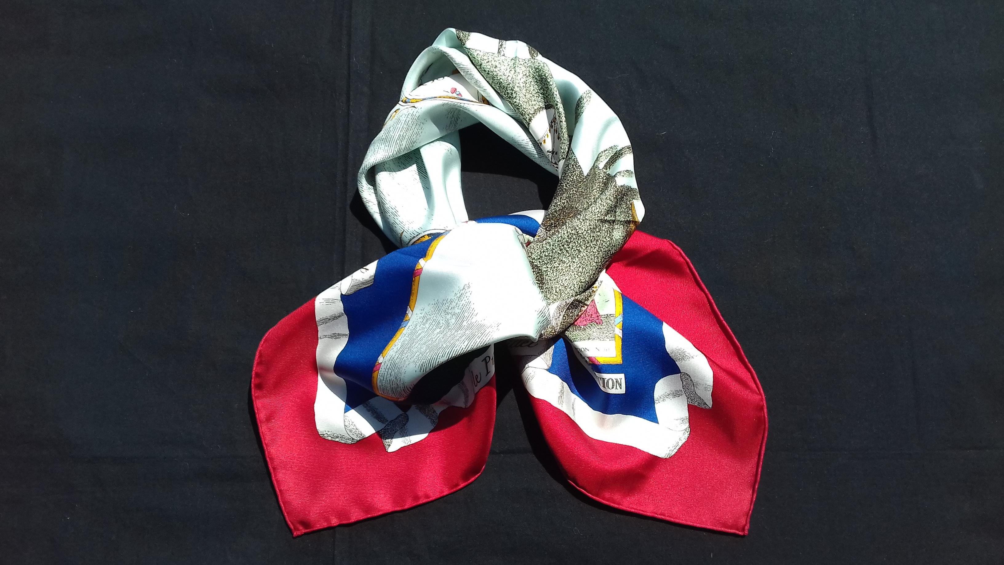 Silk Scarf The First Ball of July 14 Bicentenary of the French Revolution 34 inc 8