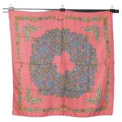 Silk scarf with precious stones and butterfly print Bottega Veneta