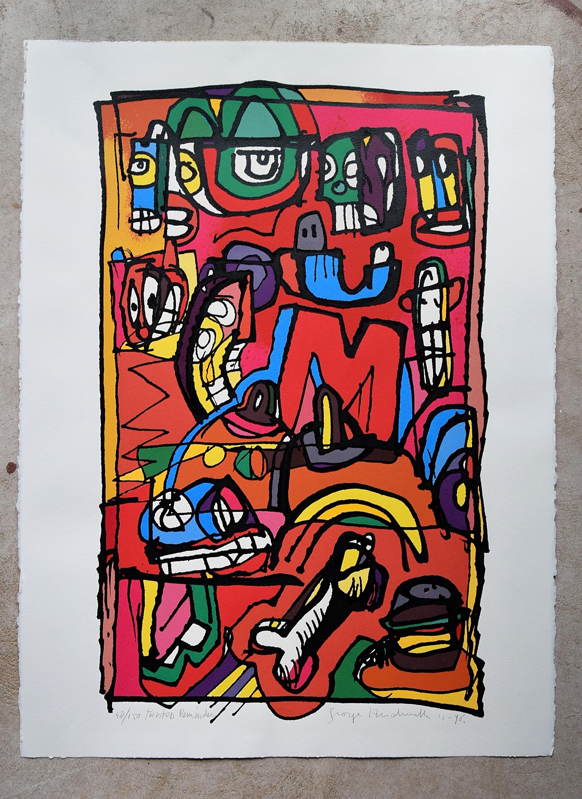 Late 20th Century Silk Screen Artwork by George Heidweiller, 1996 For Sale