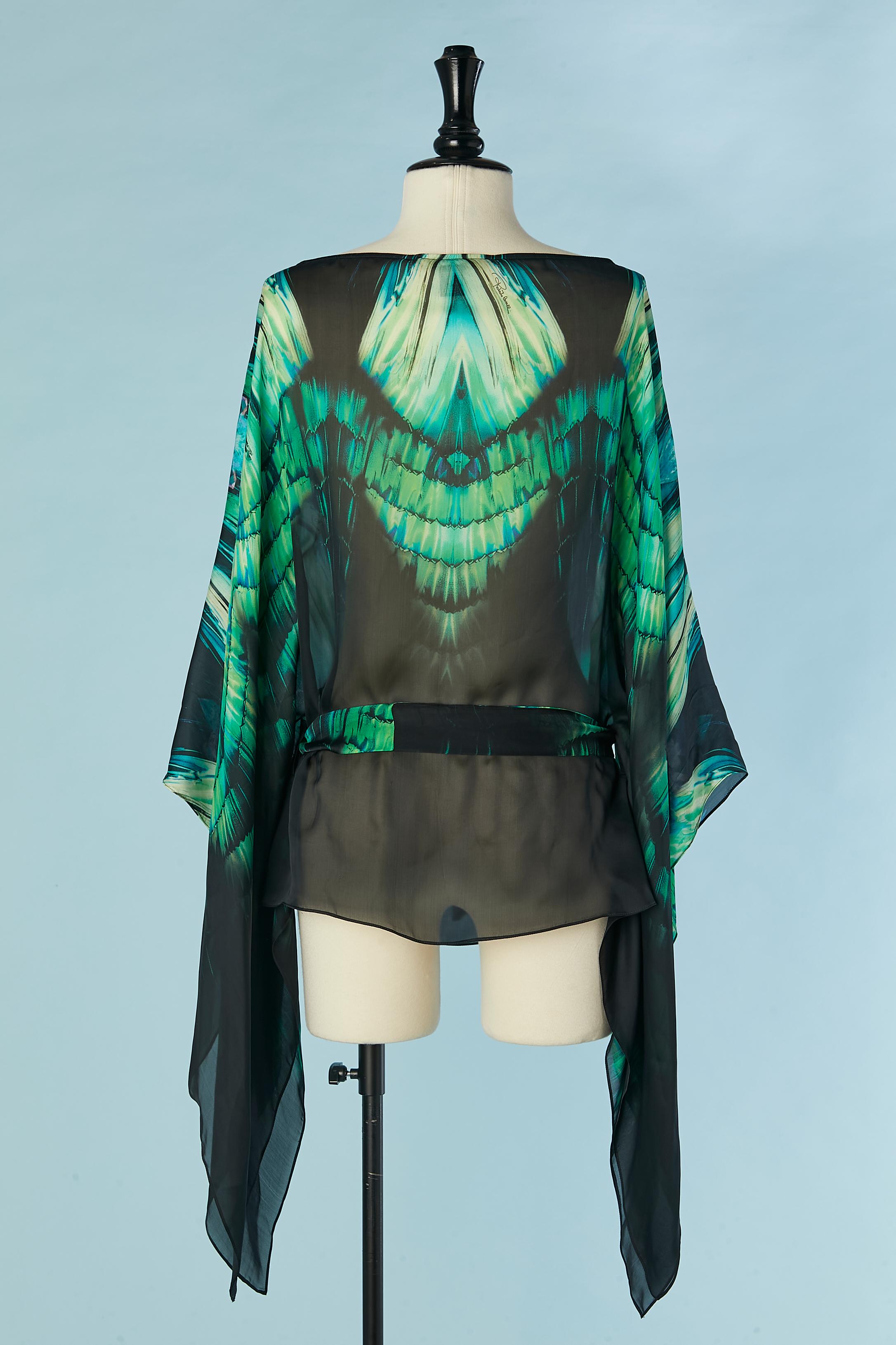 Tunique imprimée avec ceinture en tissu Roberto Cavalli en vente 2