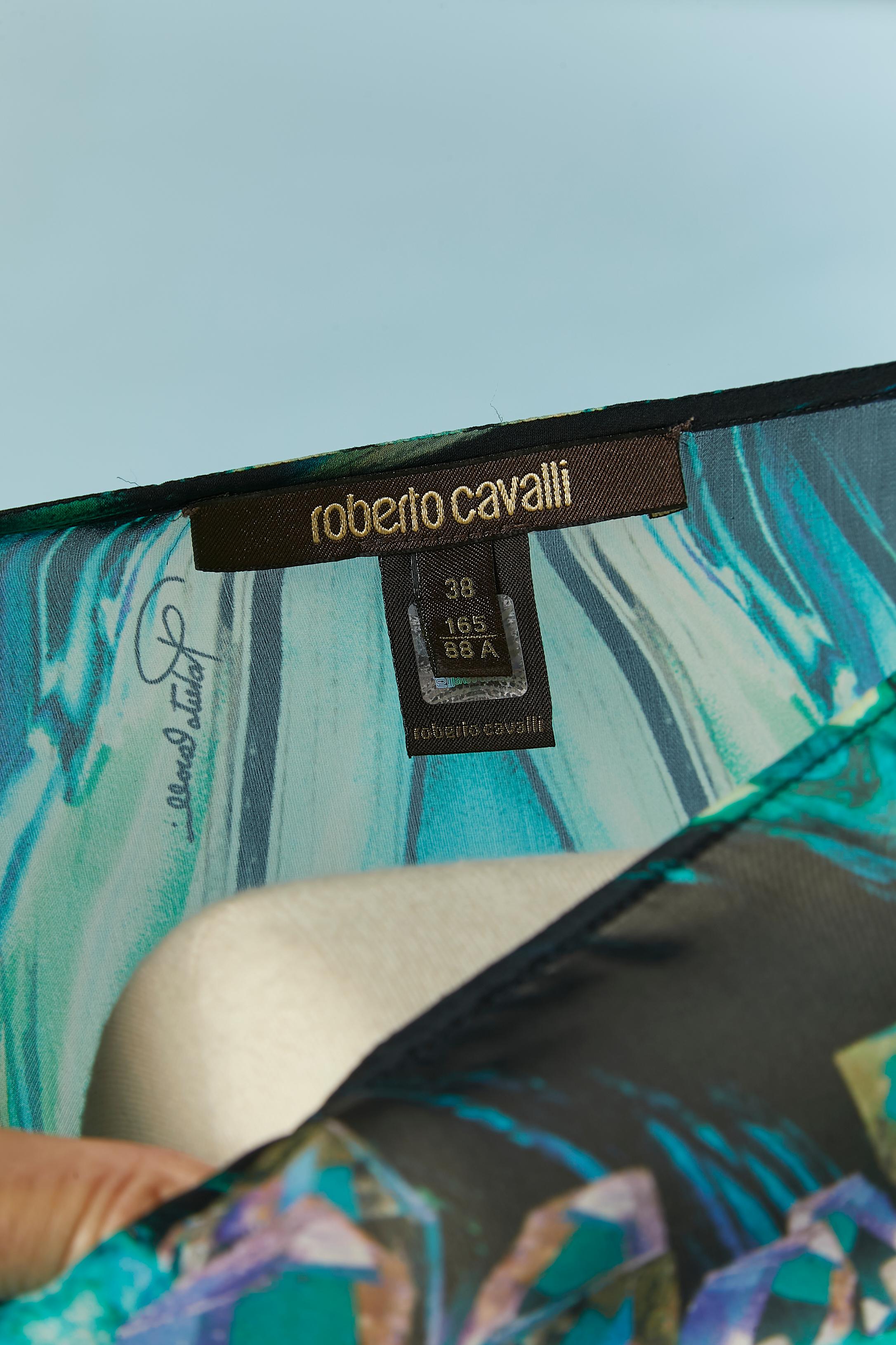 Tunique imprimée avec ceinture en tissu Roberto Cavalli en vente 3