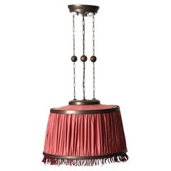 Silk Shade Parlor Chandelier by Paavo Tynell for Taito OY