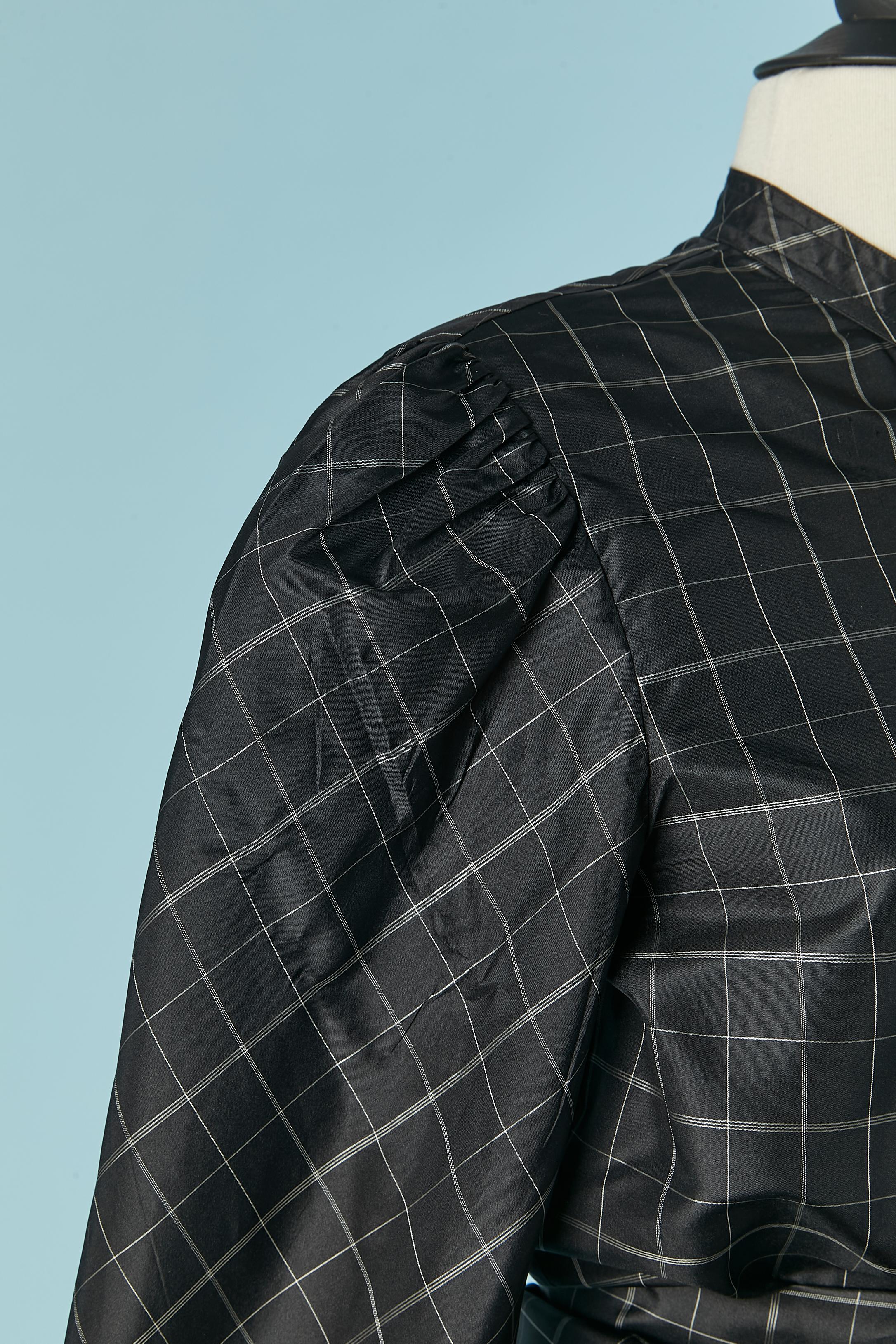 Un insieme di camicia e gonna in seta con motivo a quadri MAGGY ROUFF In condizioni ottime in vendita a Saint-Ouen-Sur-Seine, FR