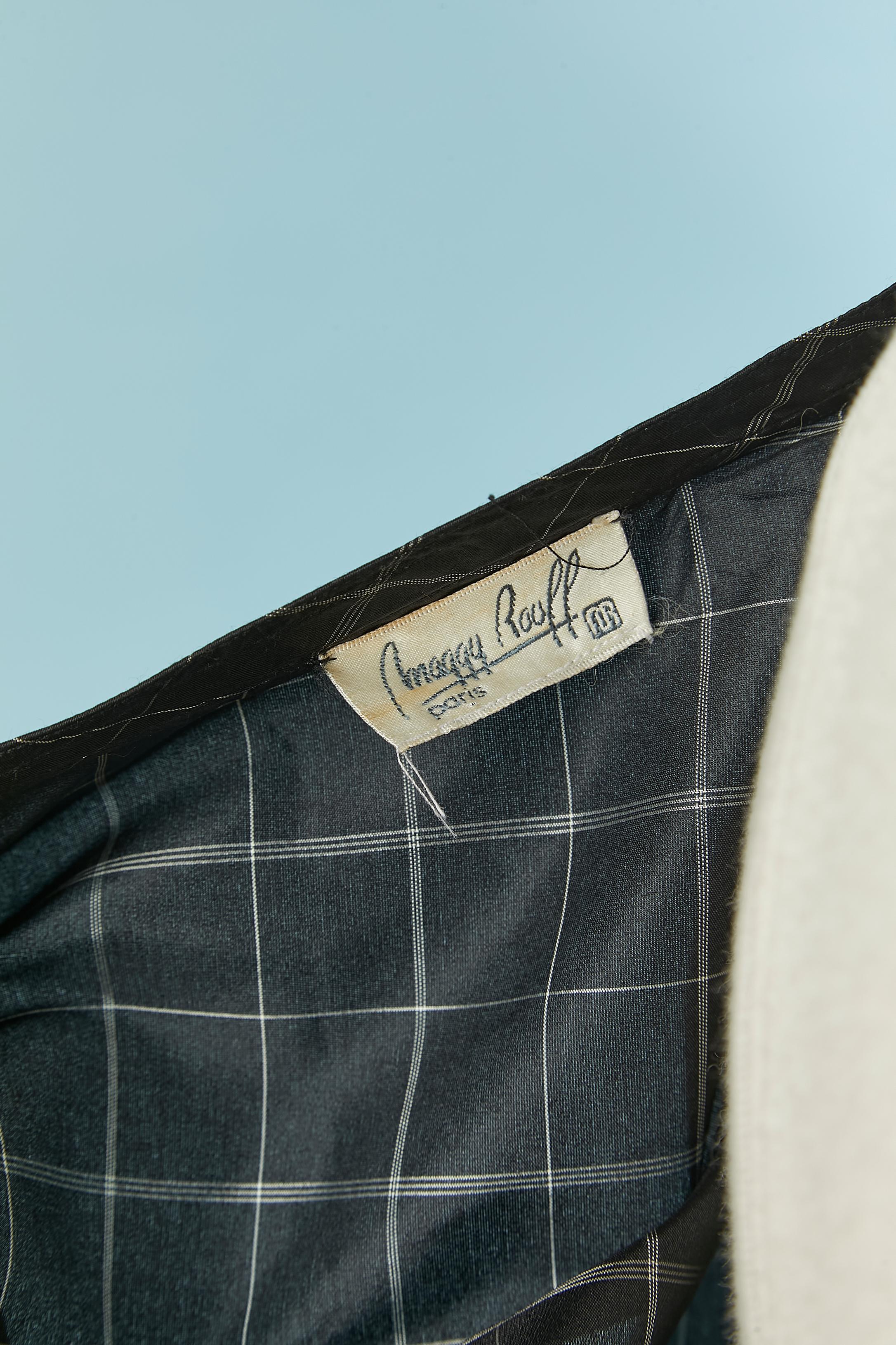 Un insieme di camicia e gonna in seta con motivo a quadri MAGGY ROUFF in vendita 2