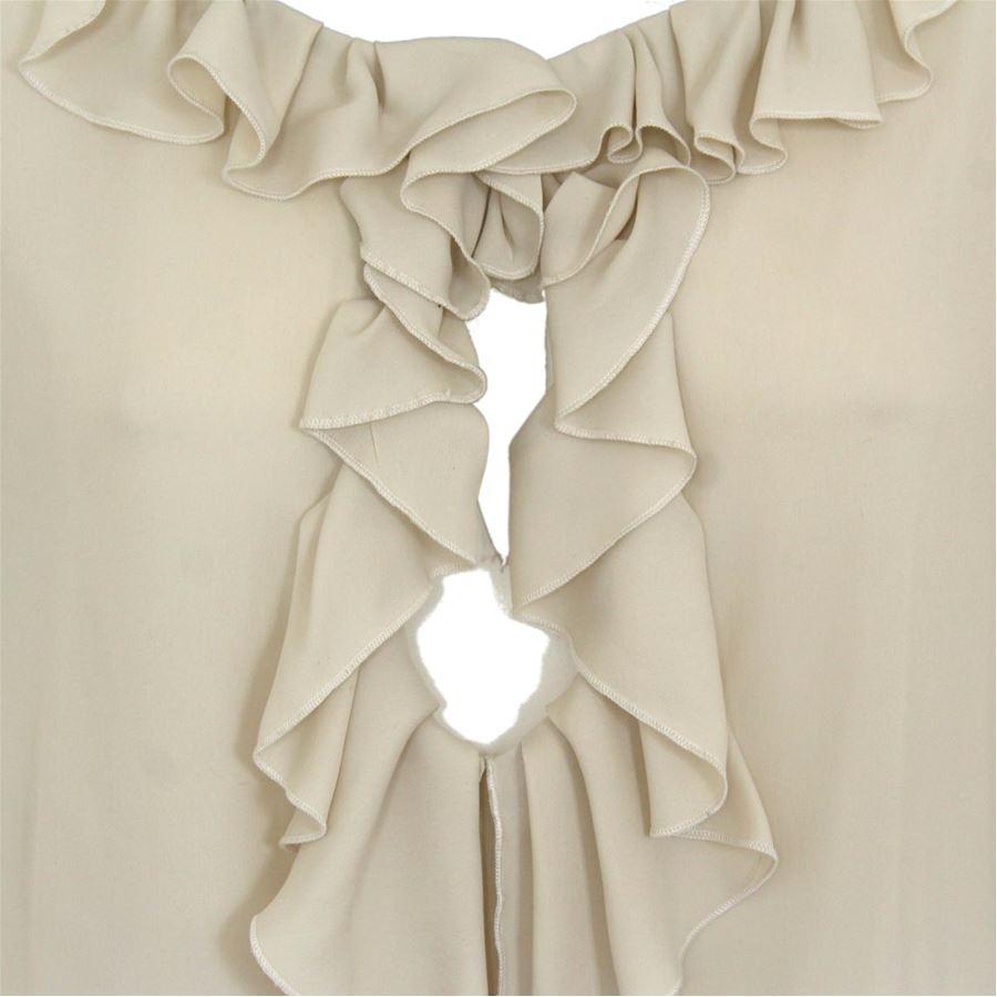 Beige Francesco Scognamiglio Silk shirt size 44 For Sale