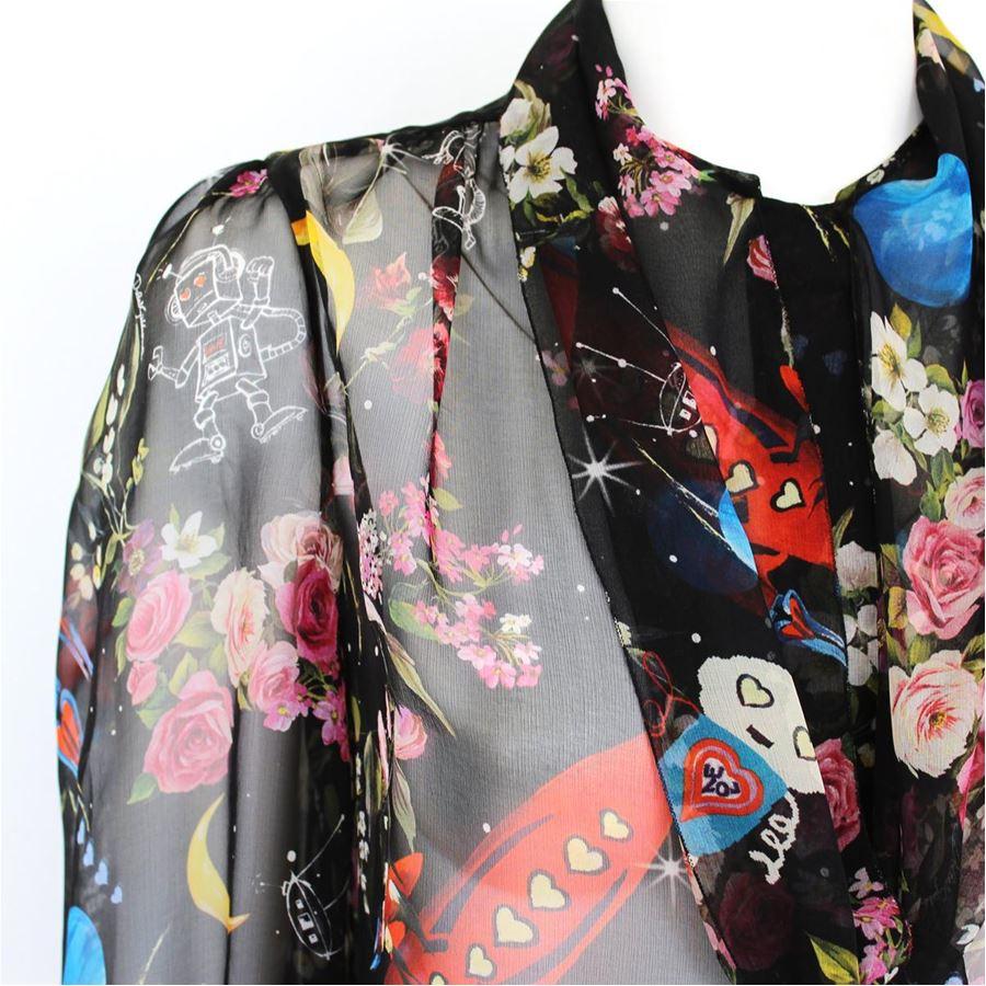 Black Dolce & Gabbana Silk shirt size 38 For Sale
