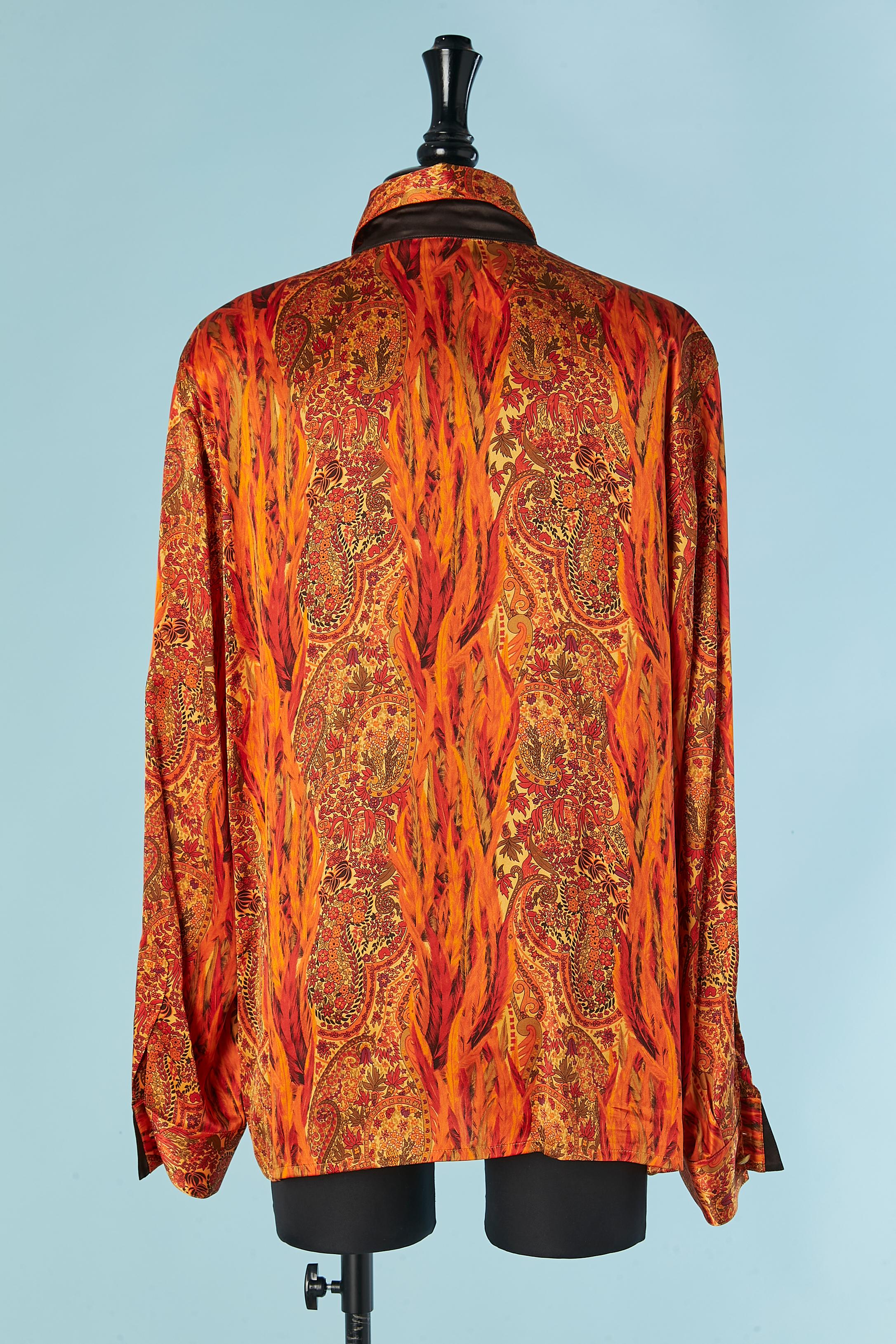Silk shirt with Paisley and feather print ESCADA by Margaretha LEY New in vendita 1