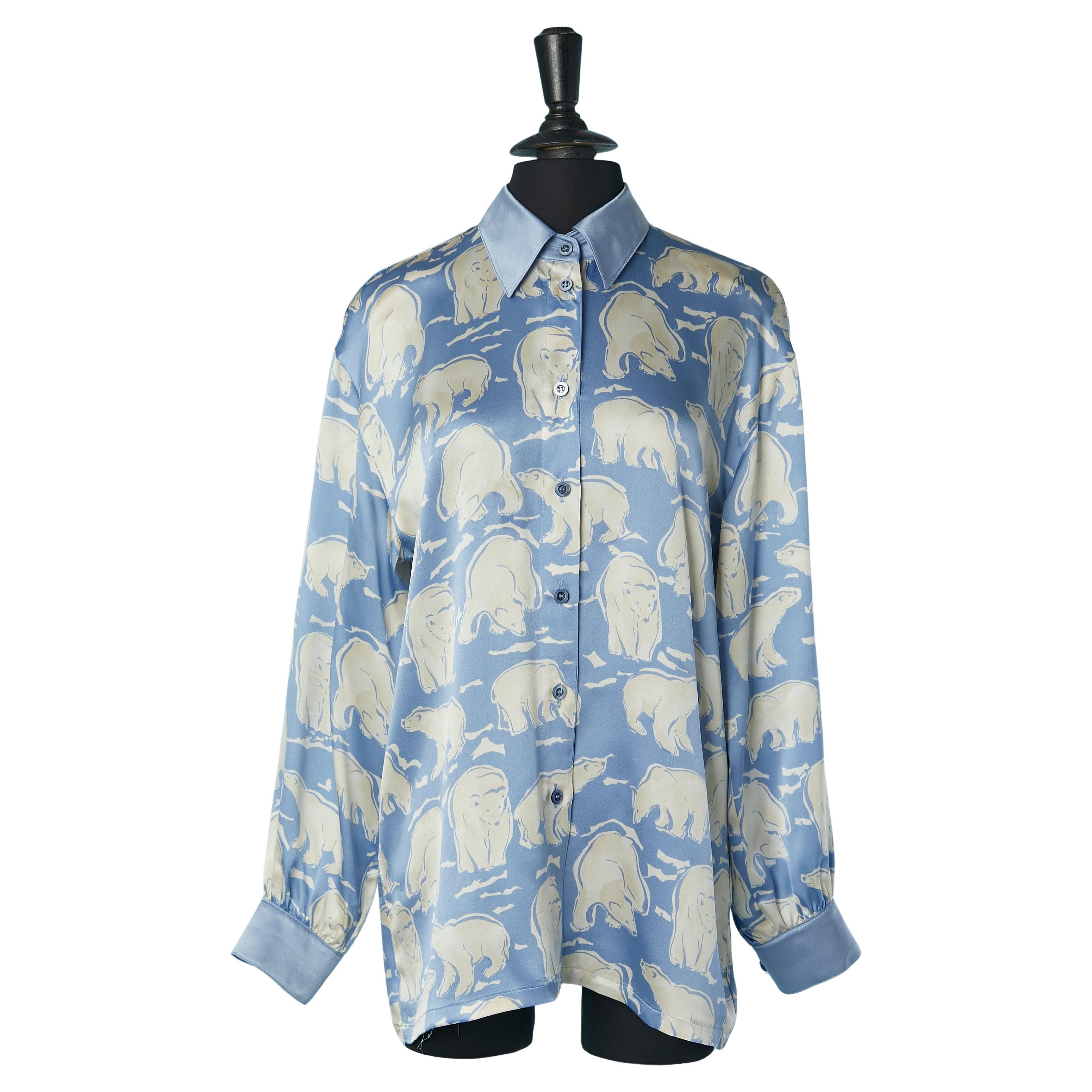 Silk shirt with polar bear print Escada by Margaretha Ley