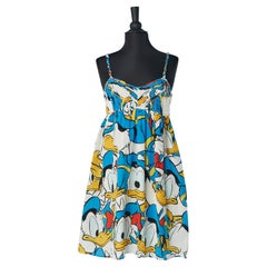 Abito sottoveste in seta con stampa "Donald" JC/DC New