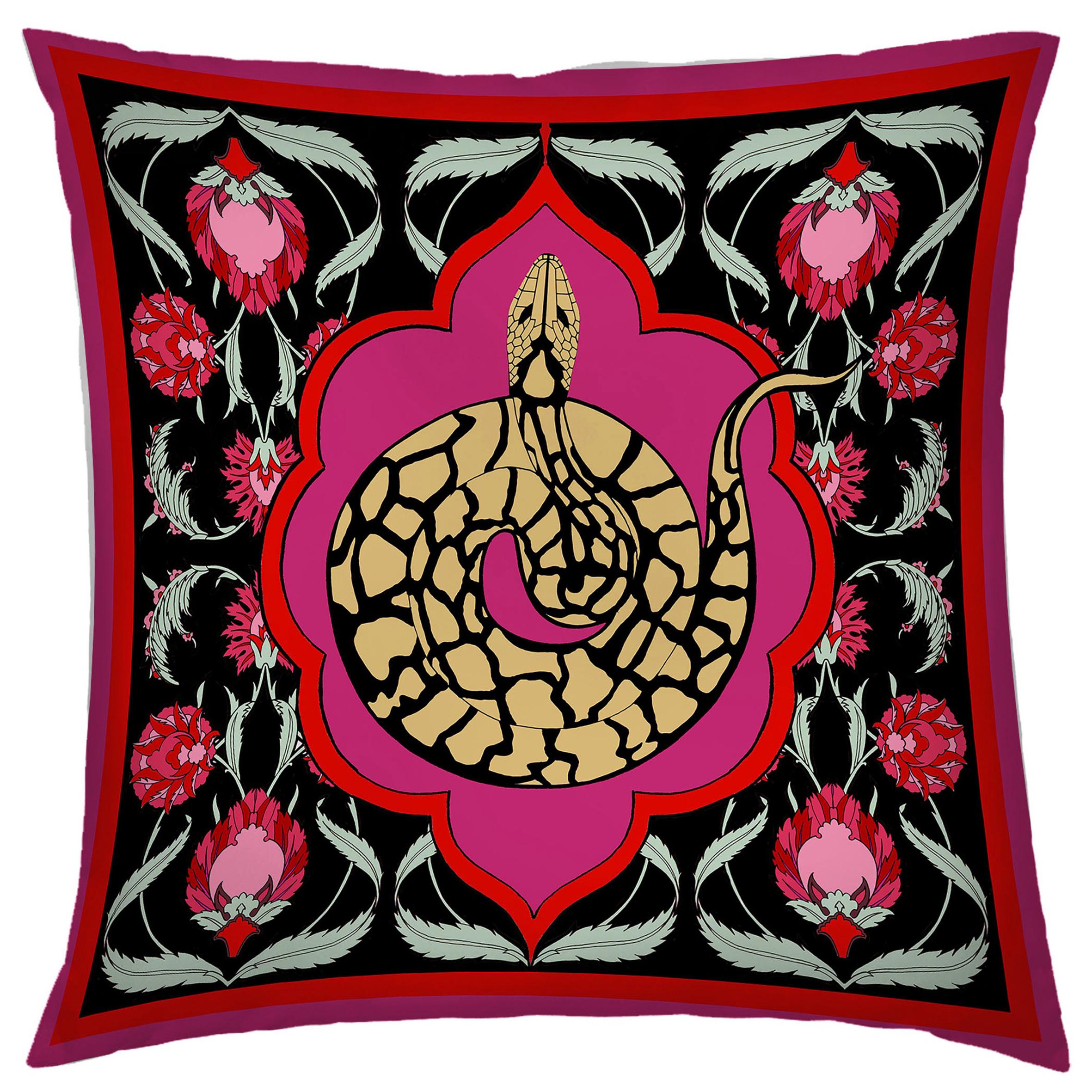 Silk Snake Arabesque Pillow 