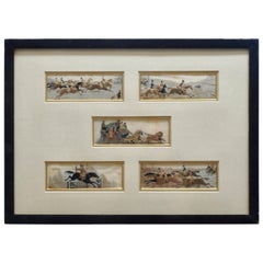 Antique Silk Stevengraphs Horse Theme by Thomas Stevens