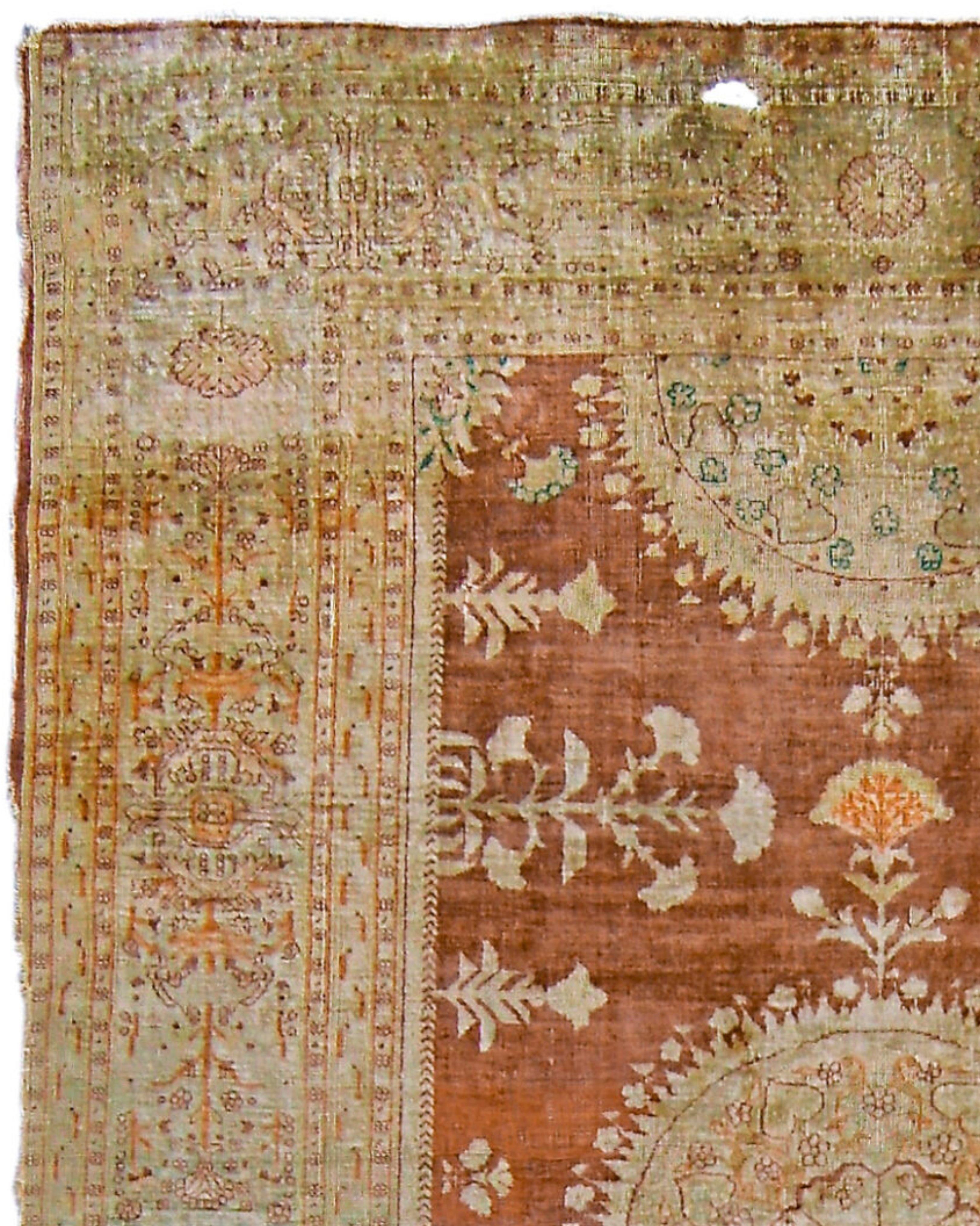 Antiker persischer Seiden-Tabriz-Teppich, 19. Jahrhundert (Persisch) im Angebot