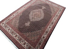 Silk Tabriz Rug Wool Silk Handmade Tabriz Persian Tabriz Rug High KPSI Black