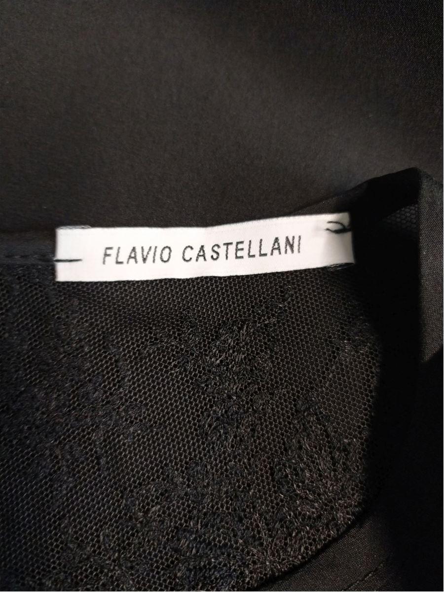 Black Flavio Castellani Silk top size 40 For Sale