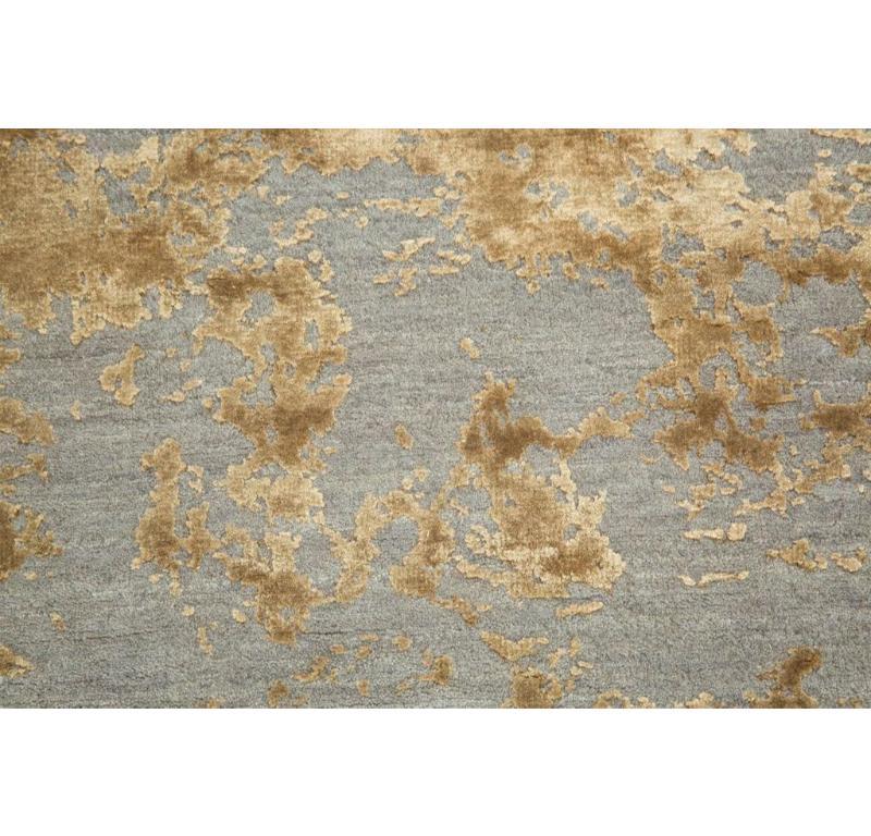 Moderne Tapis noué à la main Silk Trellis Ashwood & Honey 180 cm ronds en vente