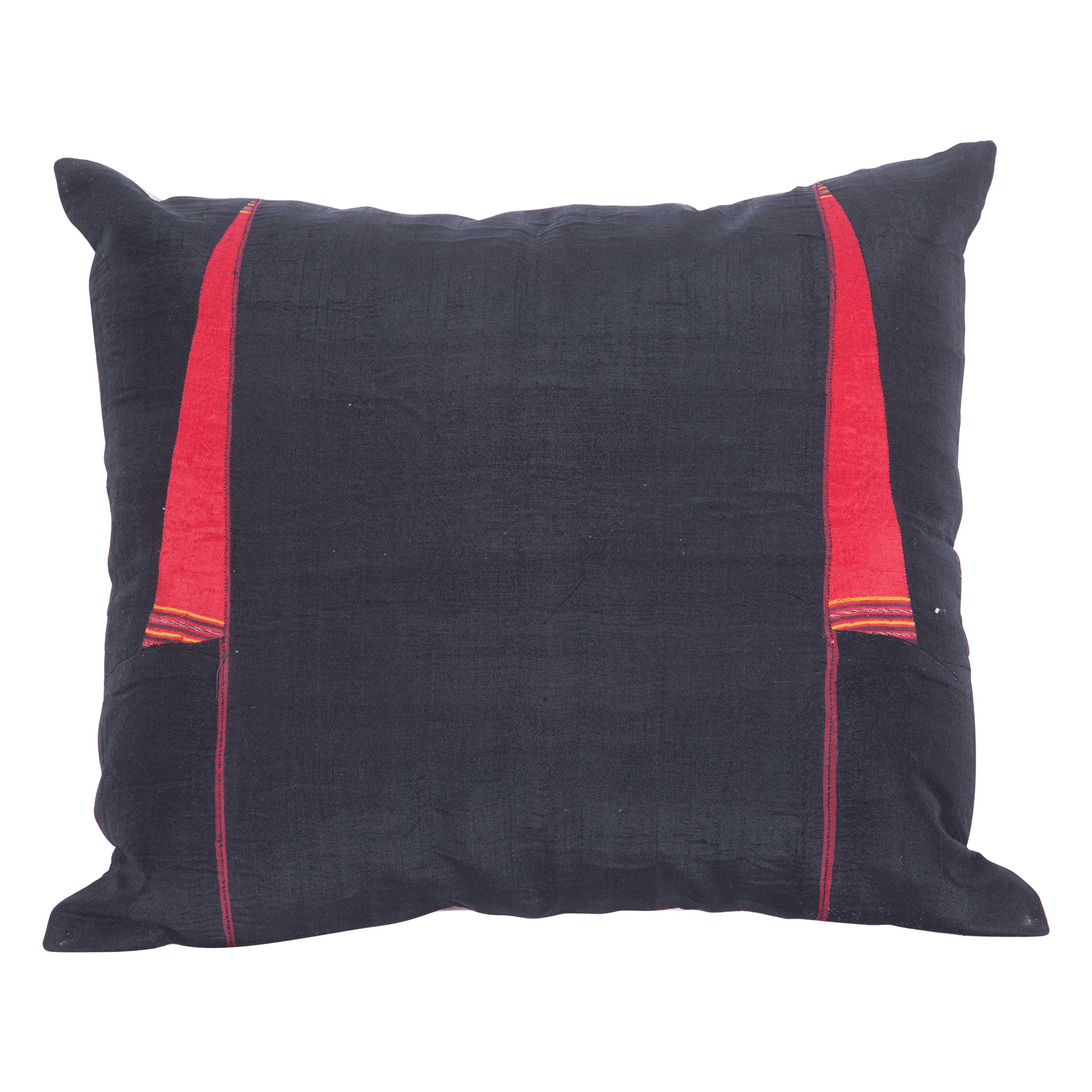 Silk Turkmen Pillow Case Made from a Turkmen Coat, Early 20th Century